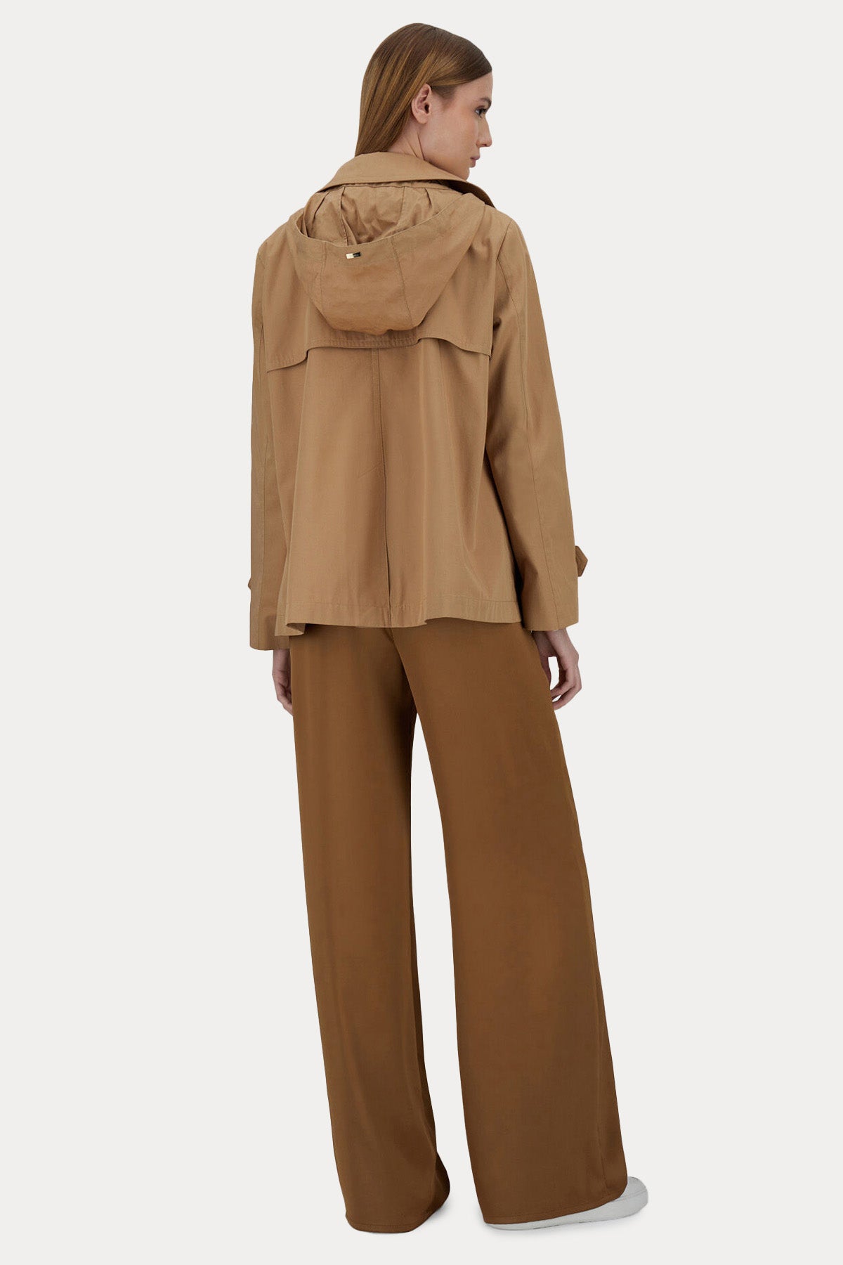 Herno Regular Fit Kapüşonlu Kruvaze Trençkot