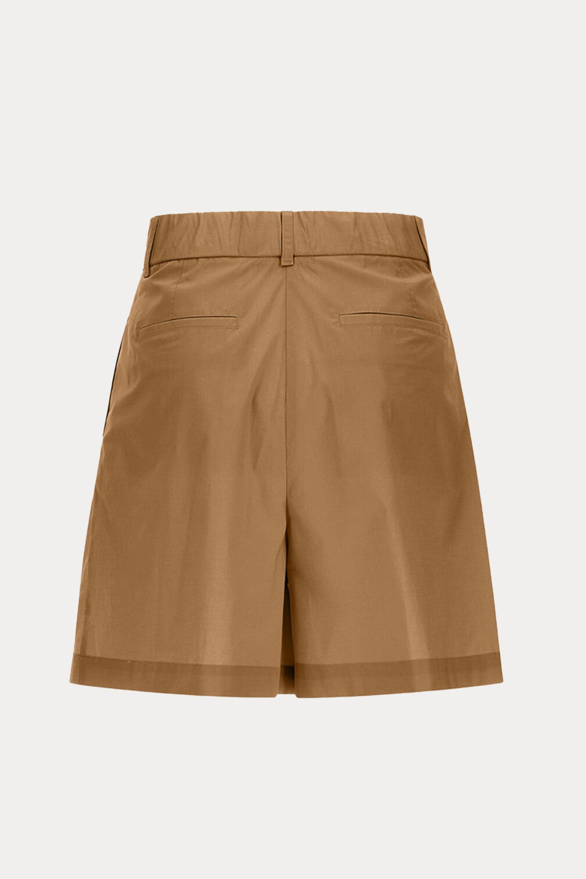 Herno Relaxed Fit Yüksek Bel Yandan Cepli Pileli Şort