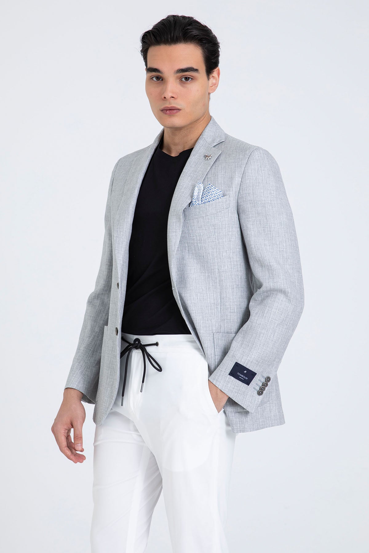 Tombolini Spor Cepli Keten Blazer Ceket