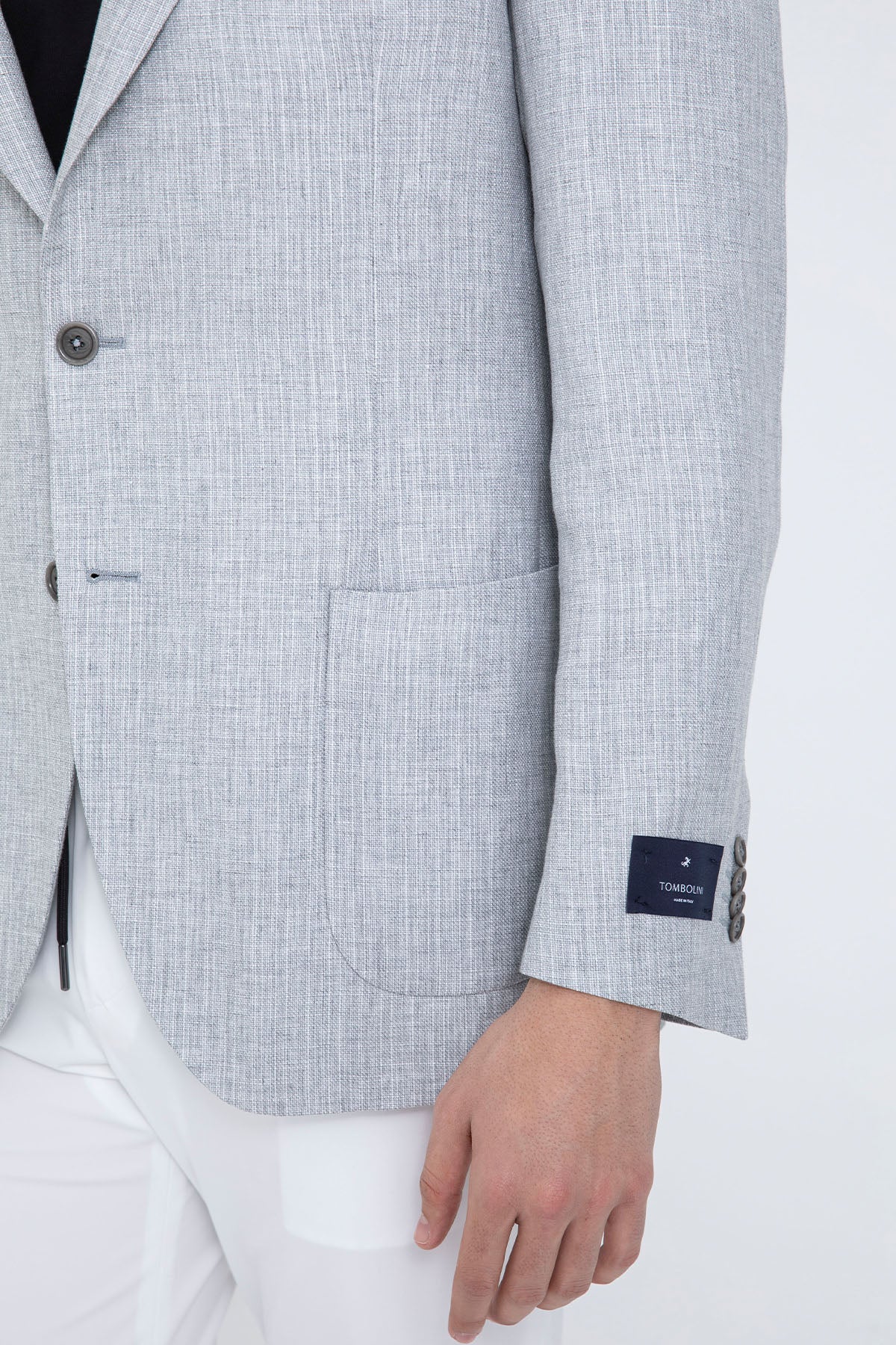 Tombolini Spor Cepli Keten Blazer Ceket