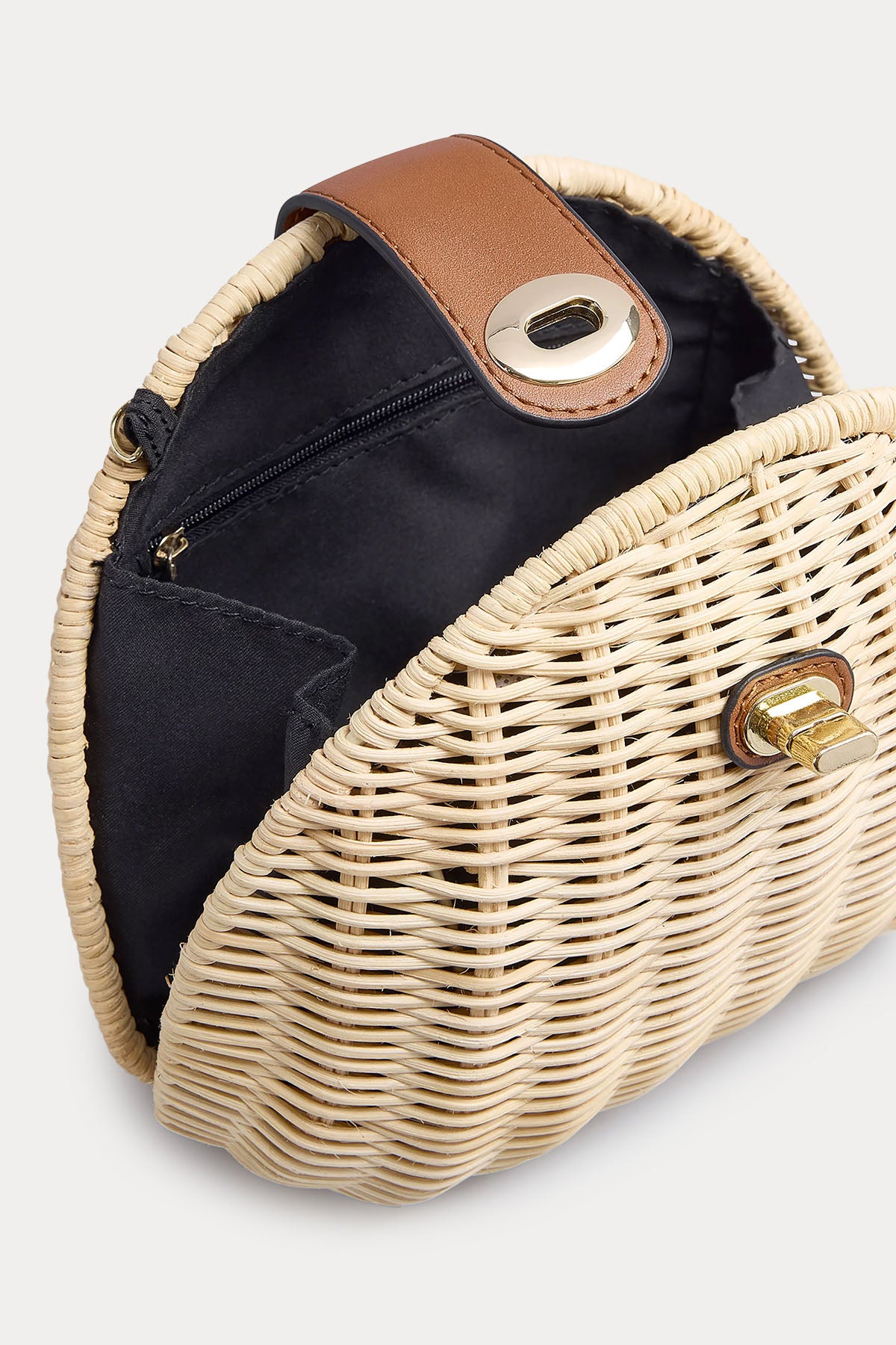 Semicouture Hasır Örgü Omuz Çantası