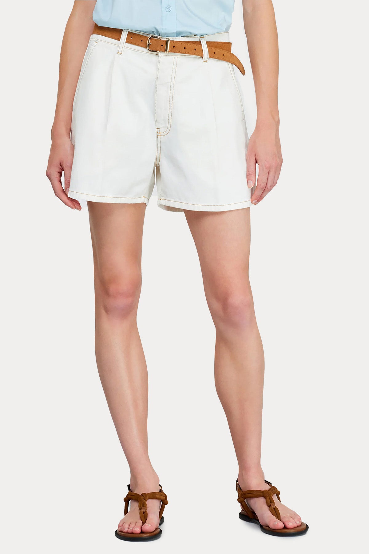 Semicouture Regular Fit Tek Pile Yandan Cepli Şort-Şort-Libas