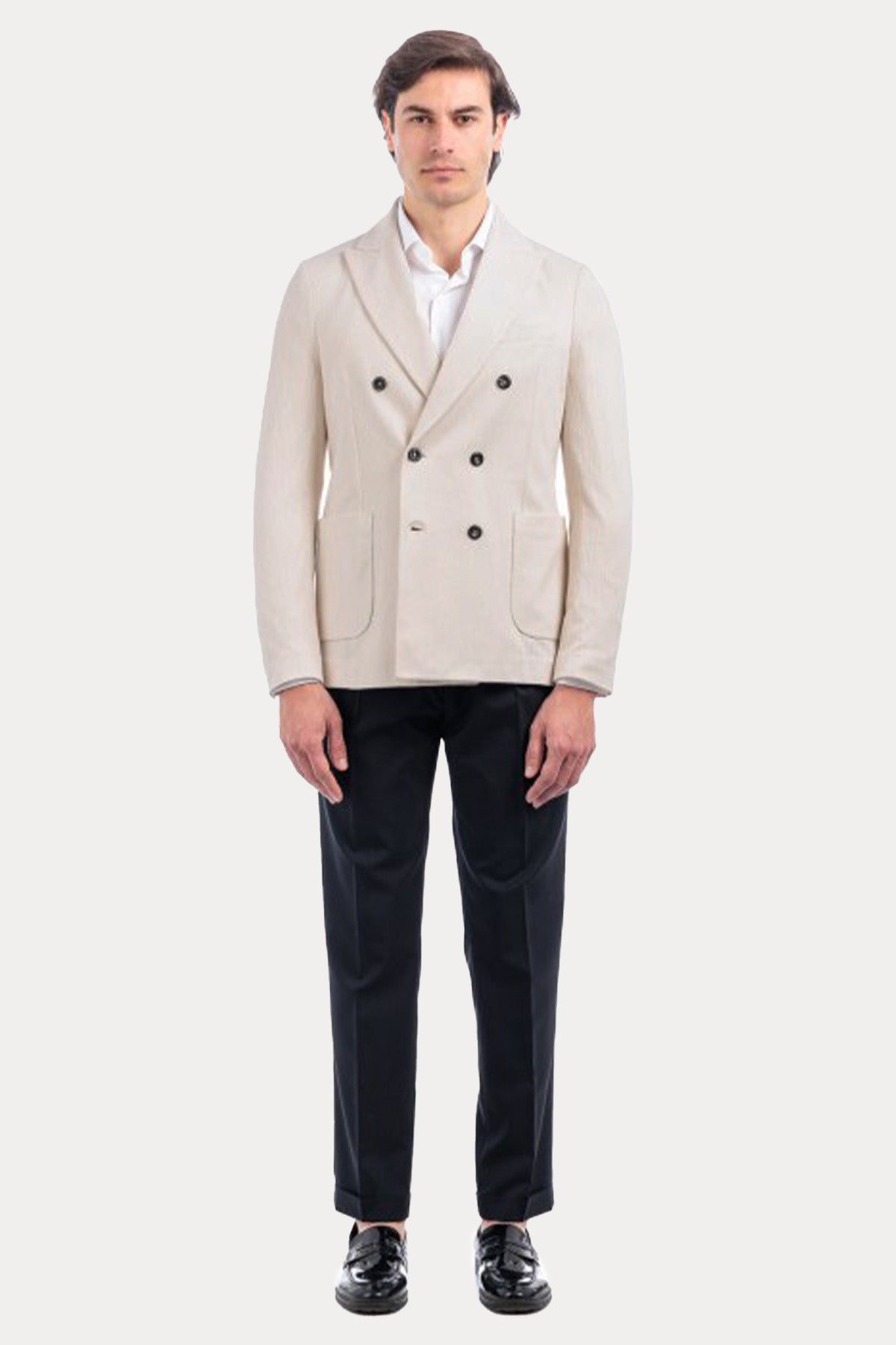 Circolo 1901 Spor Cepli Kruvaze Blazer Ceket-Ceket-Libas