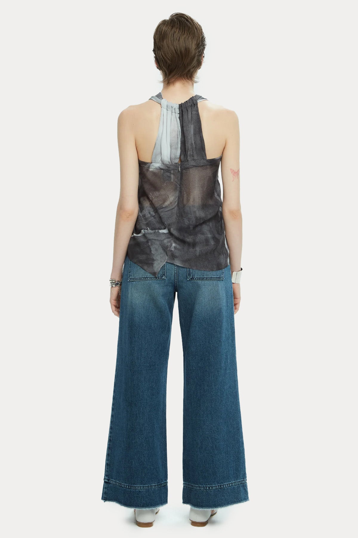 Ixos Kontrast Renkli Pileli Bluz