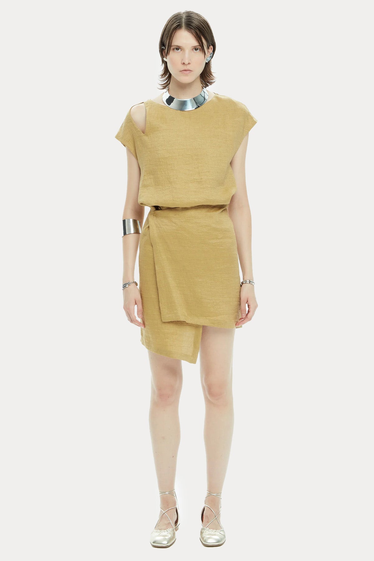 Ixos Keten Mini Elbise