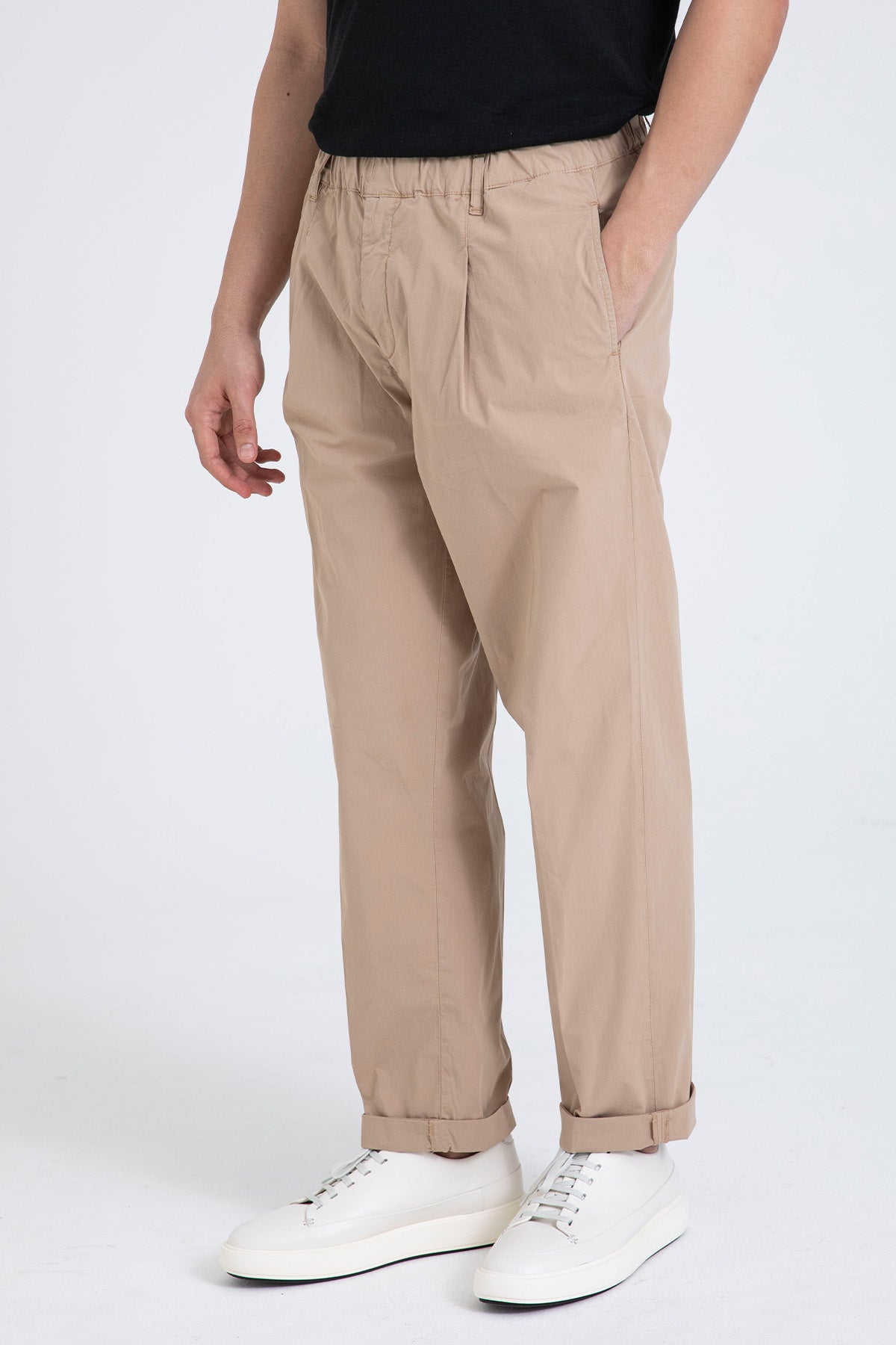 40 Weft Mike Beli Lastikli Tek Pile Yandan Cepli Pantolon