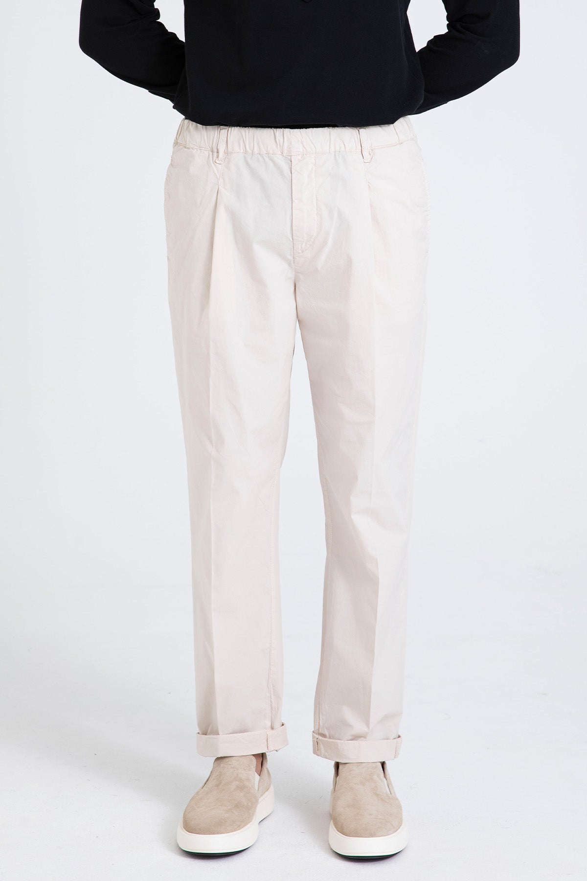 40 Weft Mike Beli Lastikli Tek Pile Yandan Cepli Pantolon