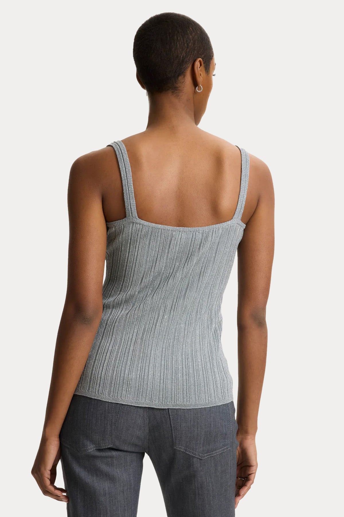 Majestic İnce Örgü Askılı Bluz