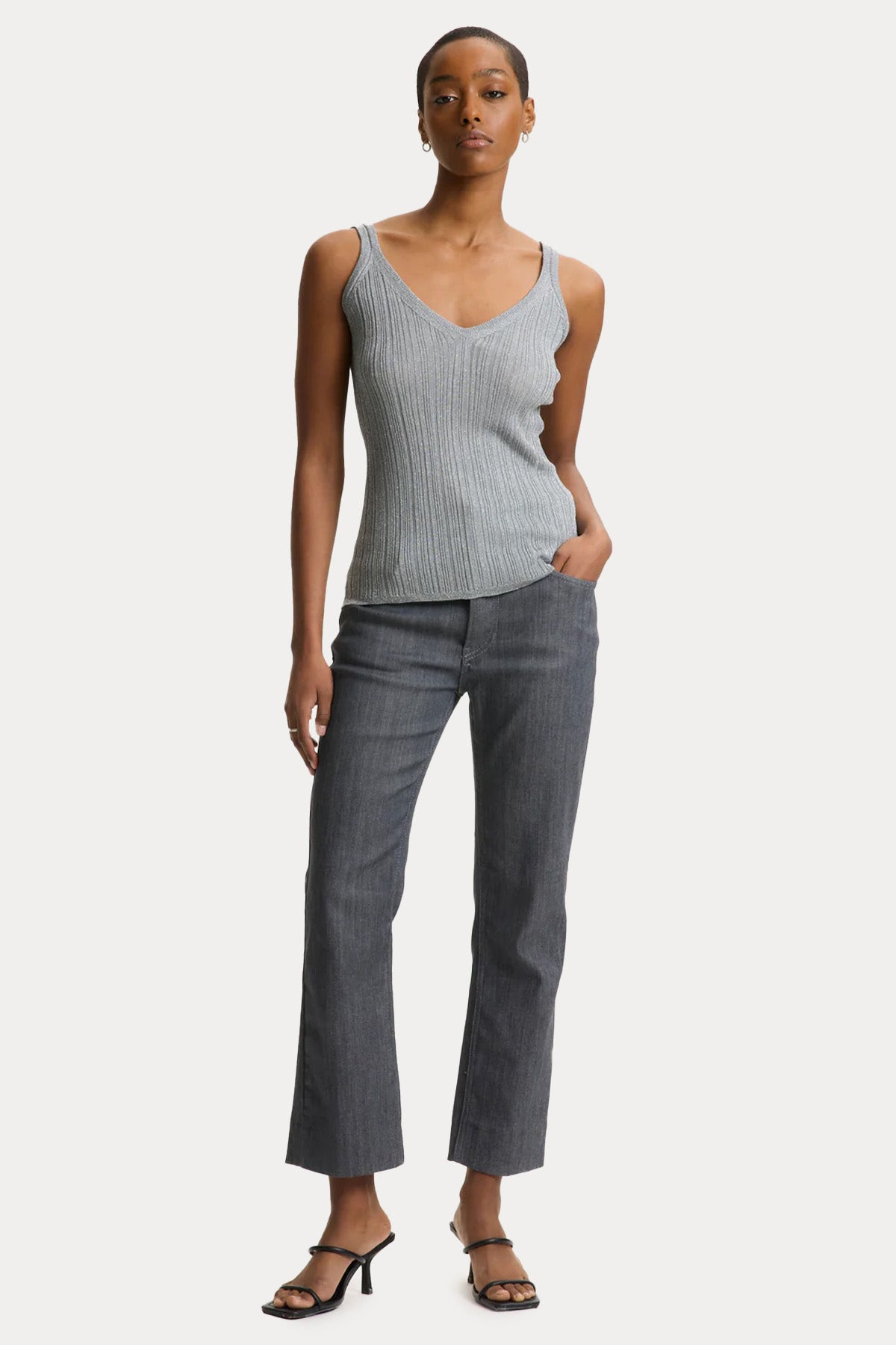 Majestic İnce Örgü Askılı Bluz