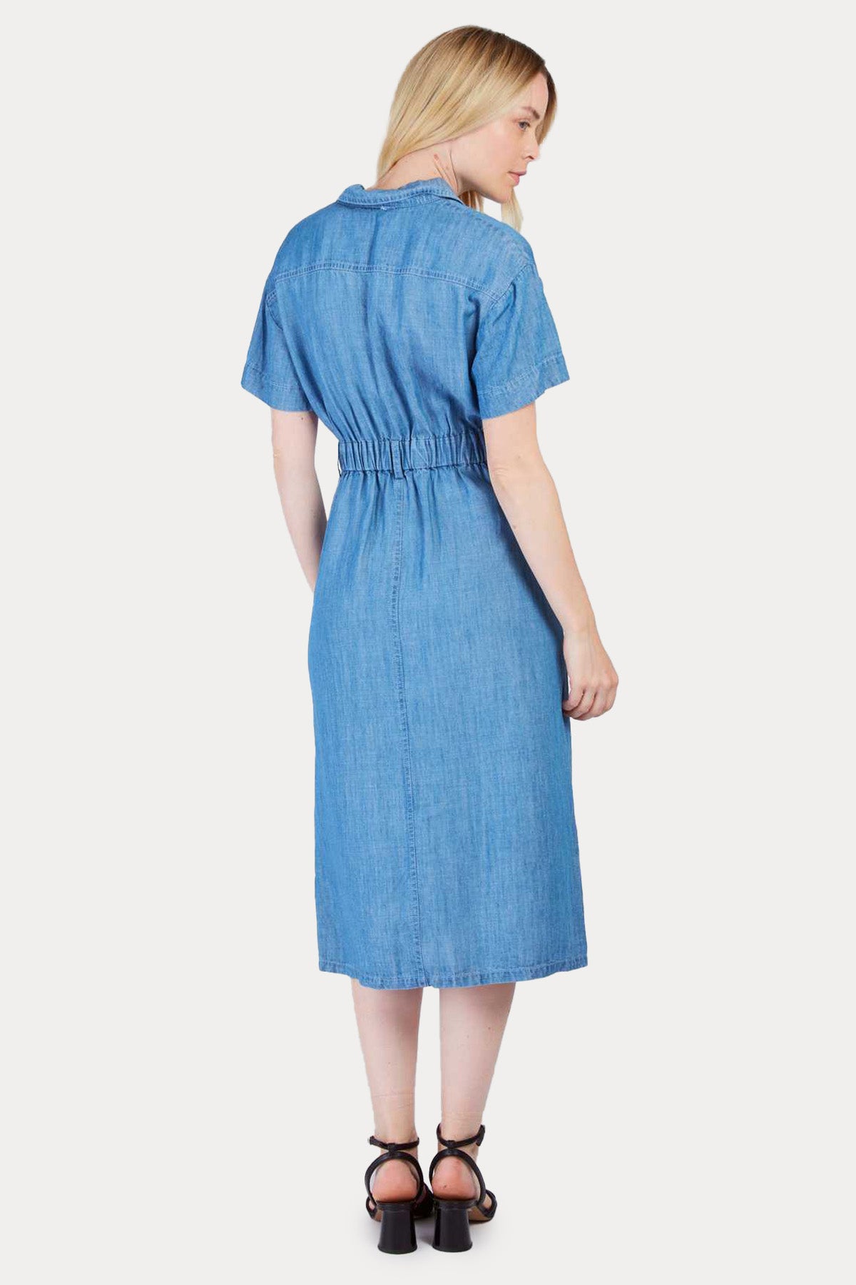 Rene Derhy Carigan Spor Cepli Midi Gömlek Elbise