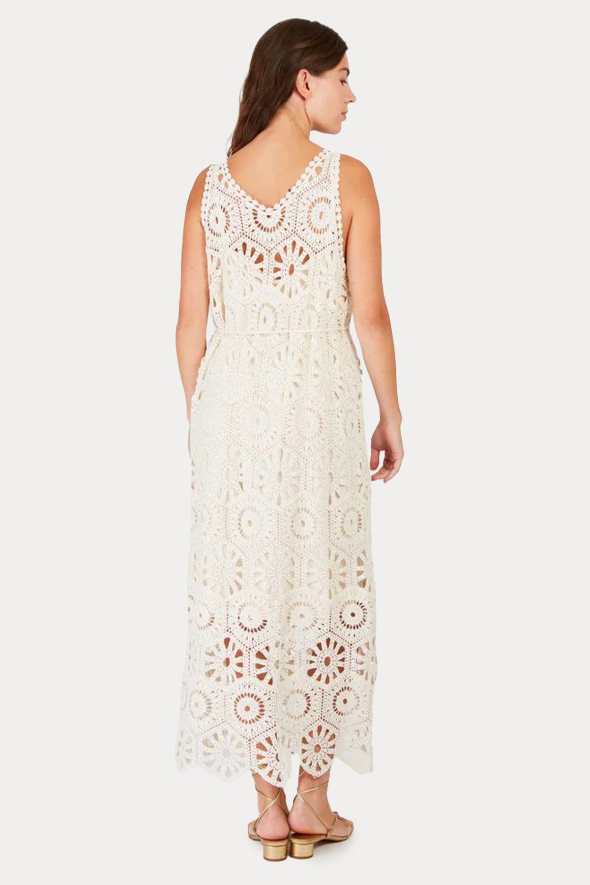 Rene Derhy Xaviere Lazer Kesim Örgü Maxi Elbise