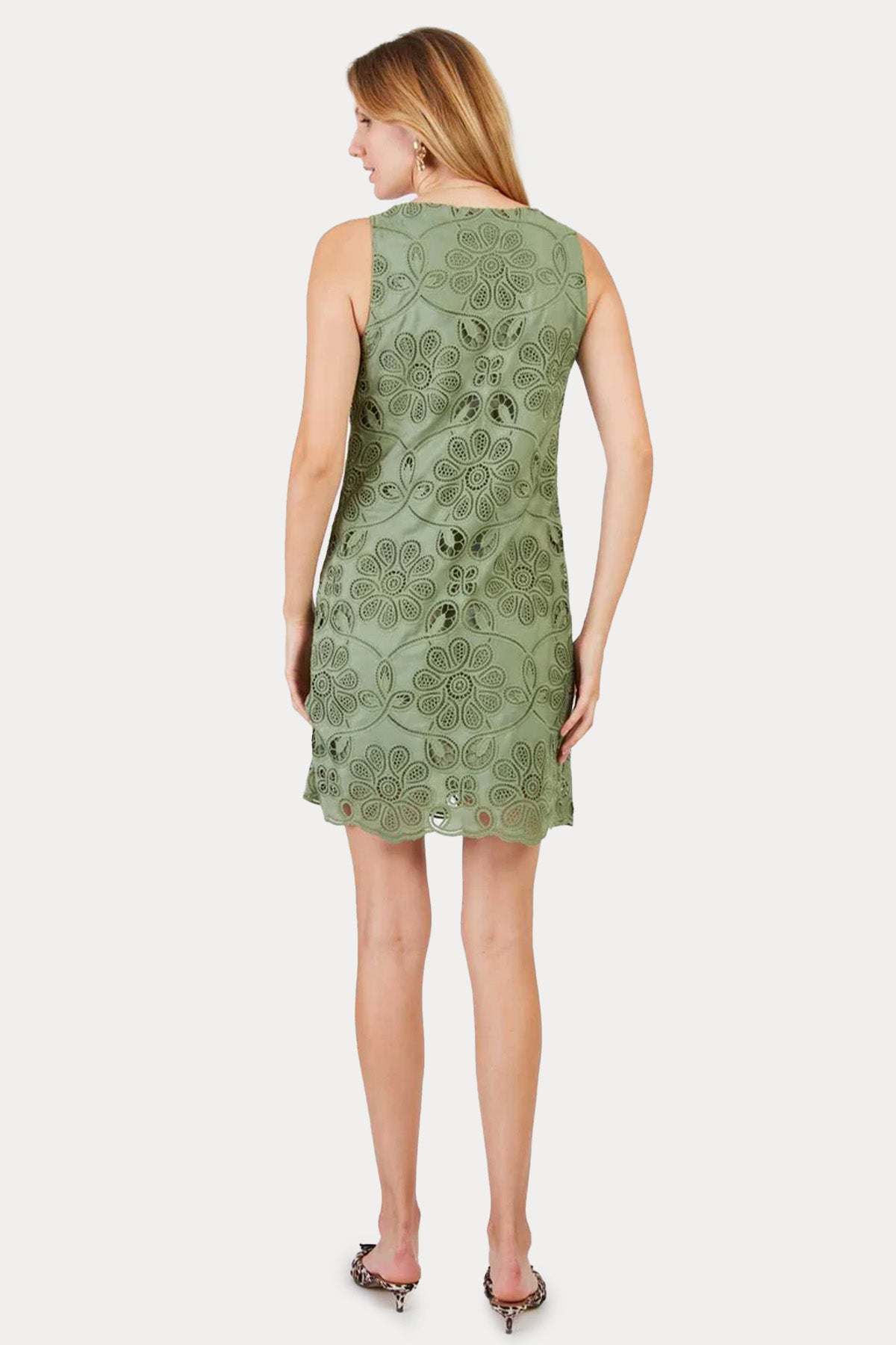 Rene Derhy Catherine Lazer Kesim Dantel Nakışlı Mini Elbise