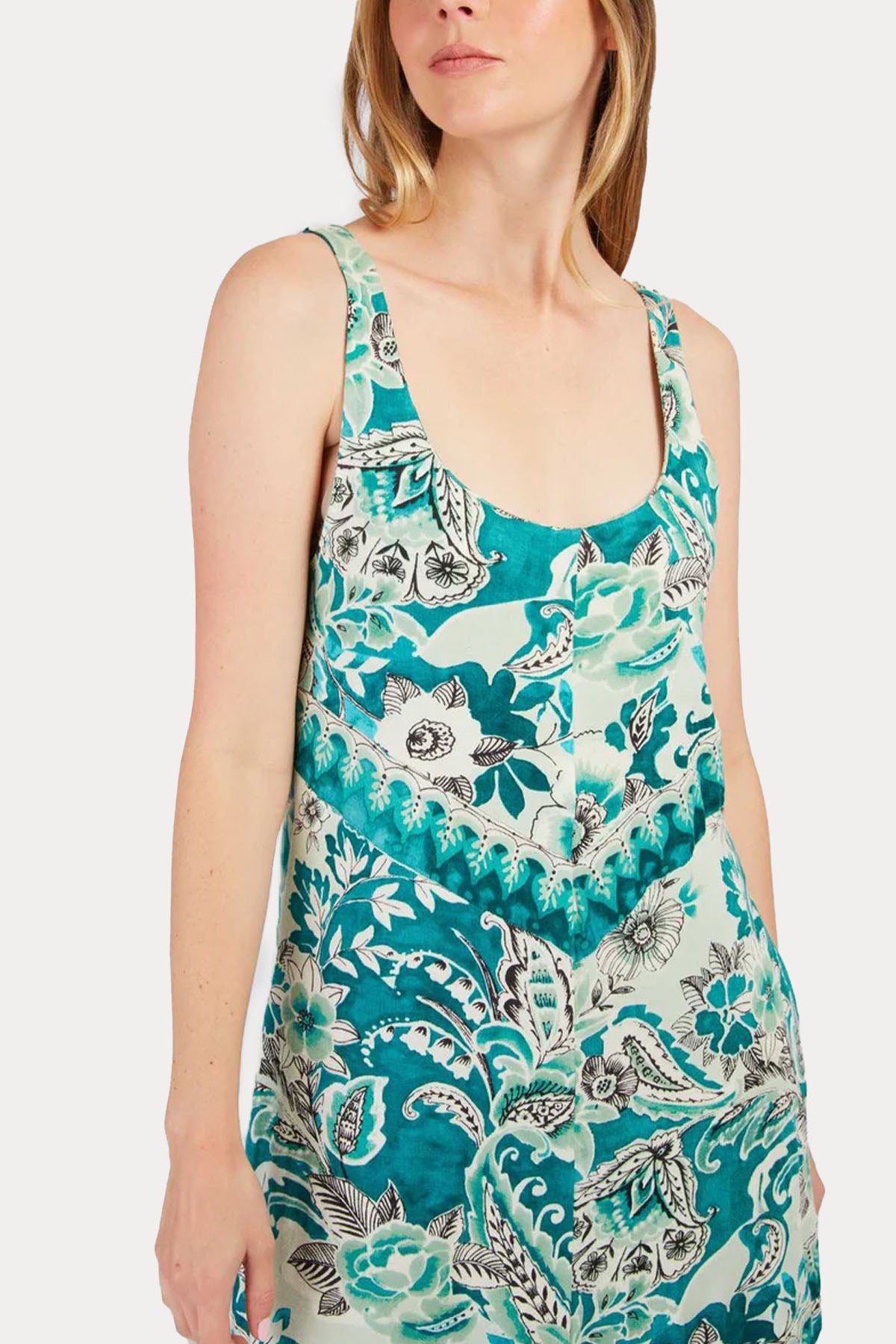 Rene Derhy Promesse Renkli Desenli Maxi Elbise