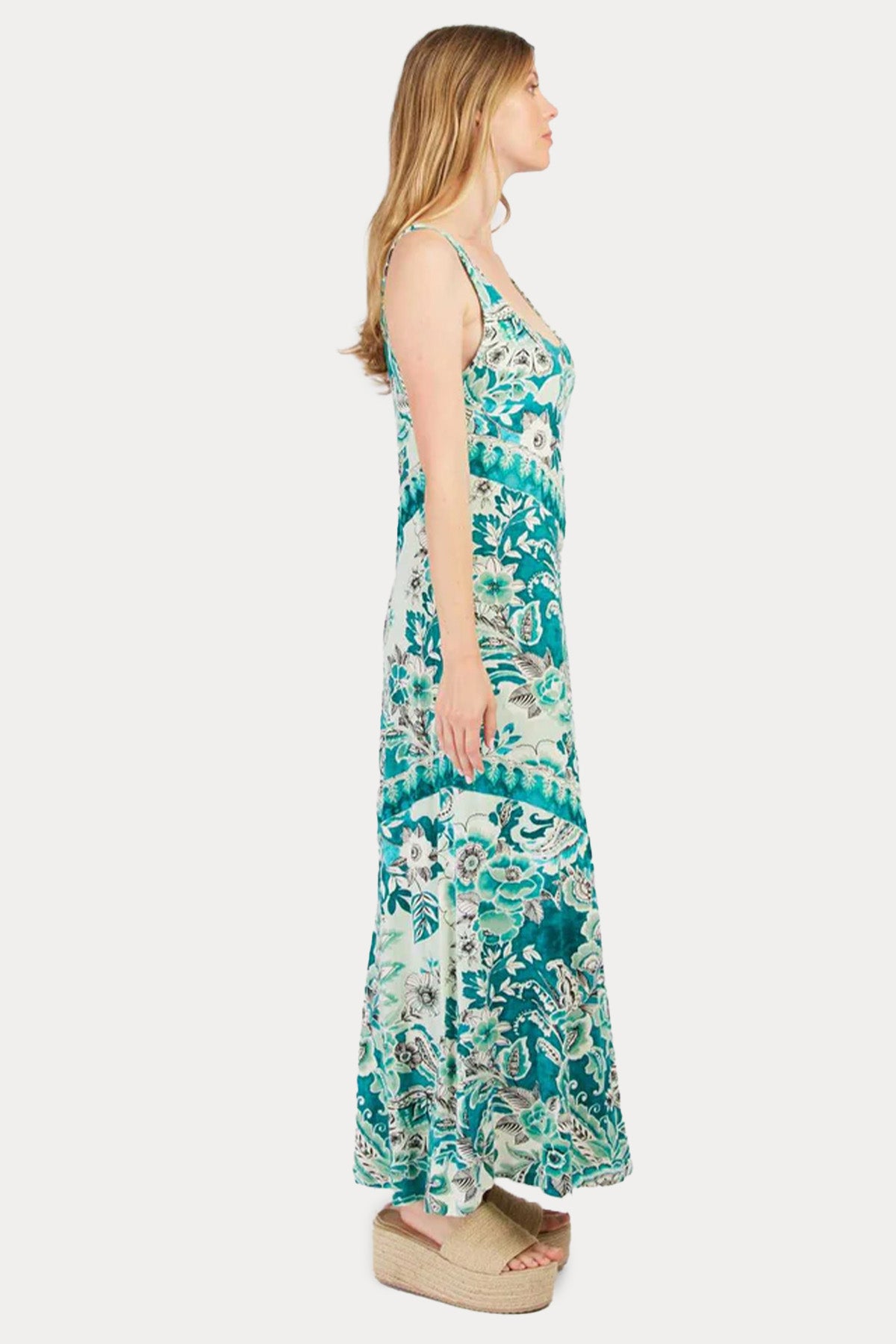 Rene Derhy Promesse Renkli Desenli Maxi Elbise