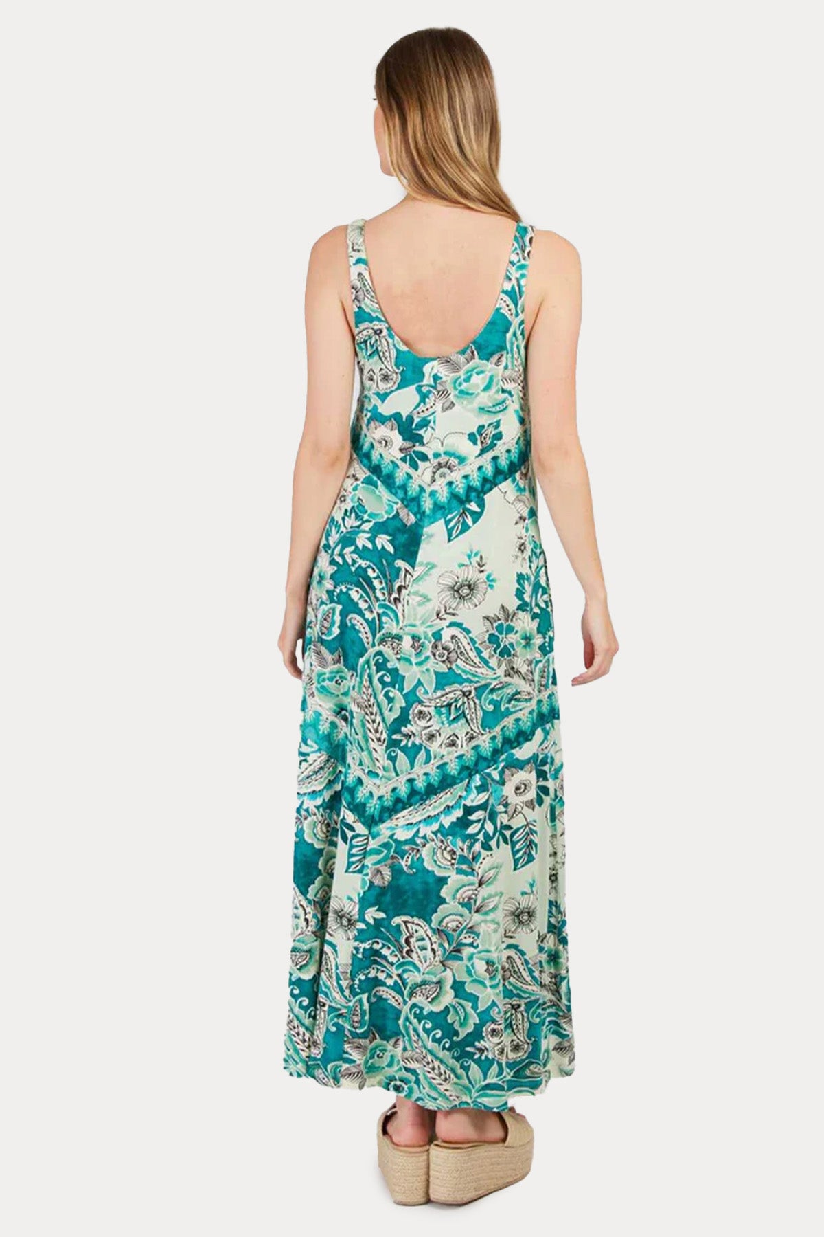 Rene Derhy Promesse Renkli Desenli Maxi Elbise