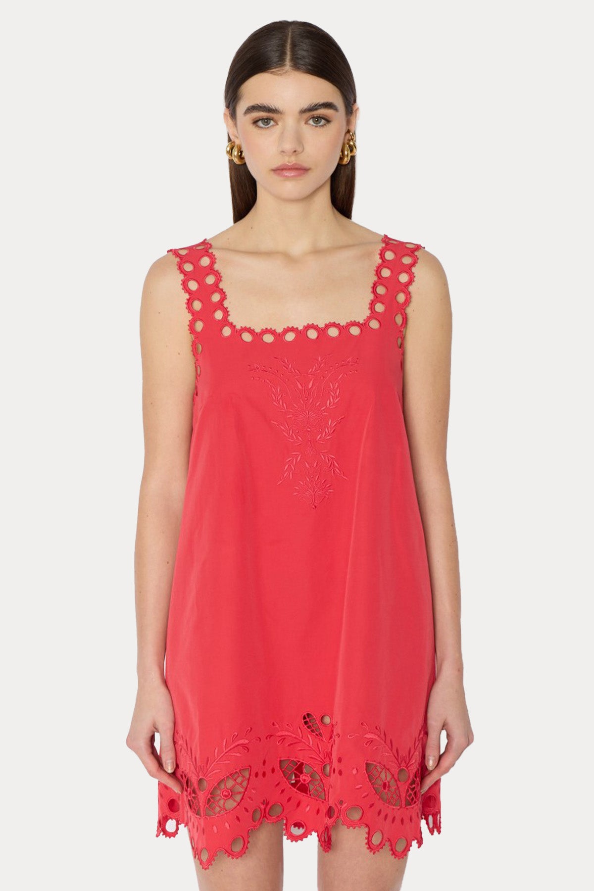 Berenice Rizzy Regular Fit Dantel Nakış Mini Elbise