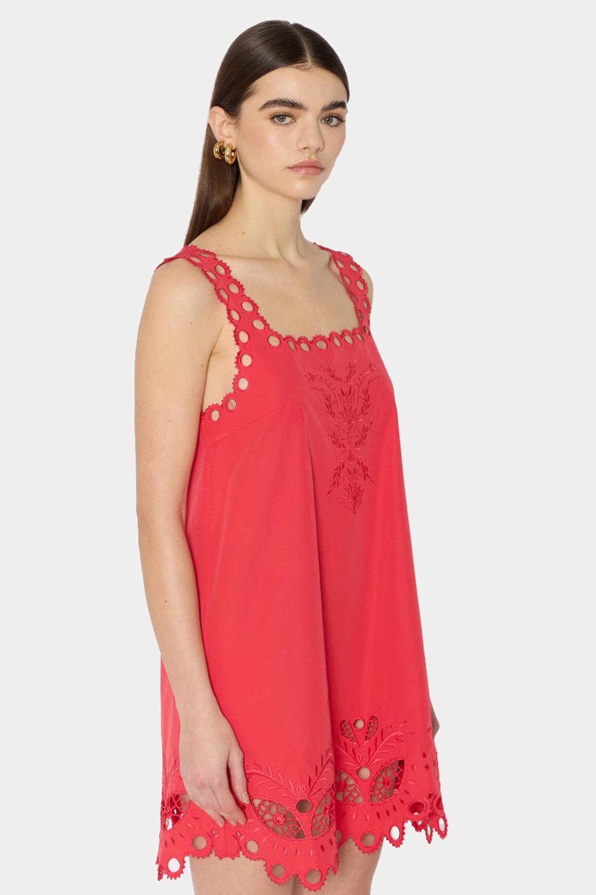 Berenice Rizzy Regular Fit Dantel Nakış Mini Elbise