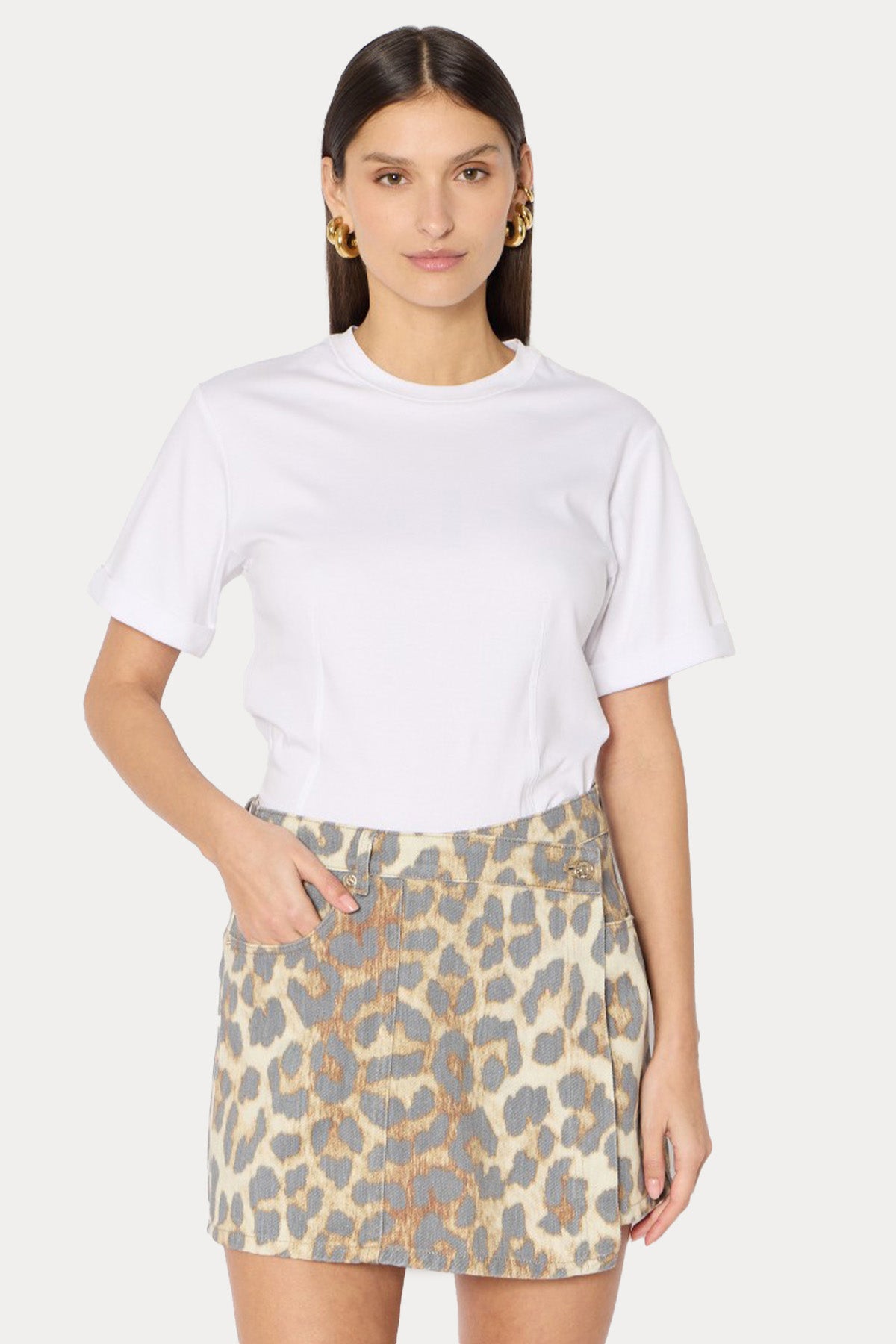 Berenice Jery Leopar Desenli Şort