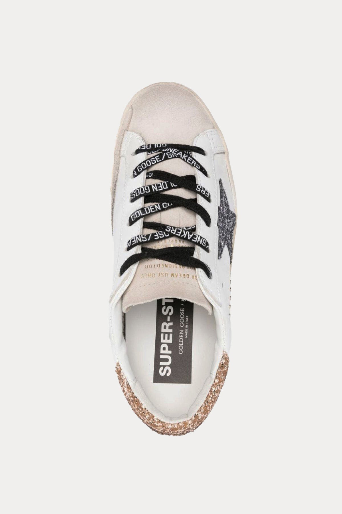 Golden Goose Super-Star Payetli Deri Sneaker Ayakkabı