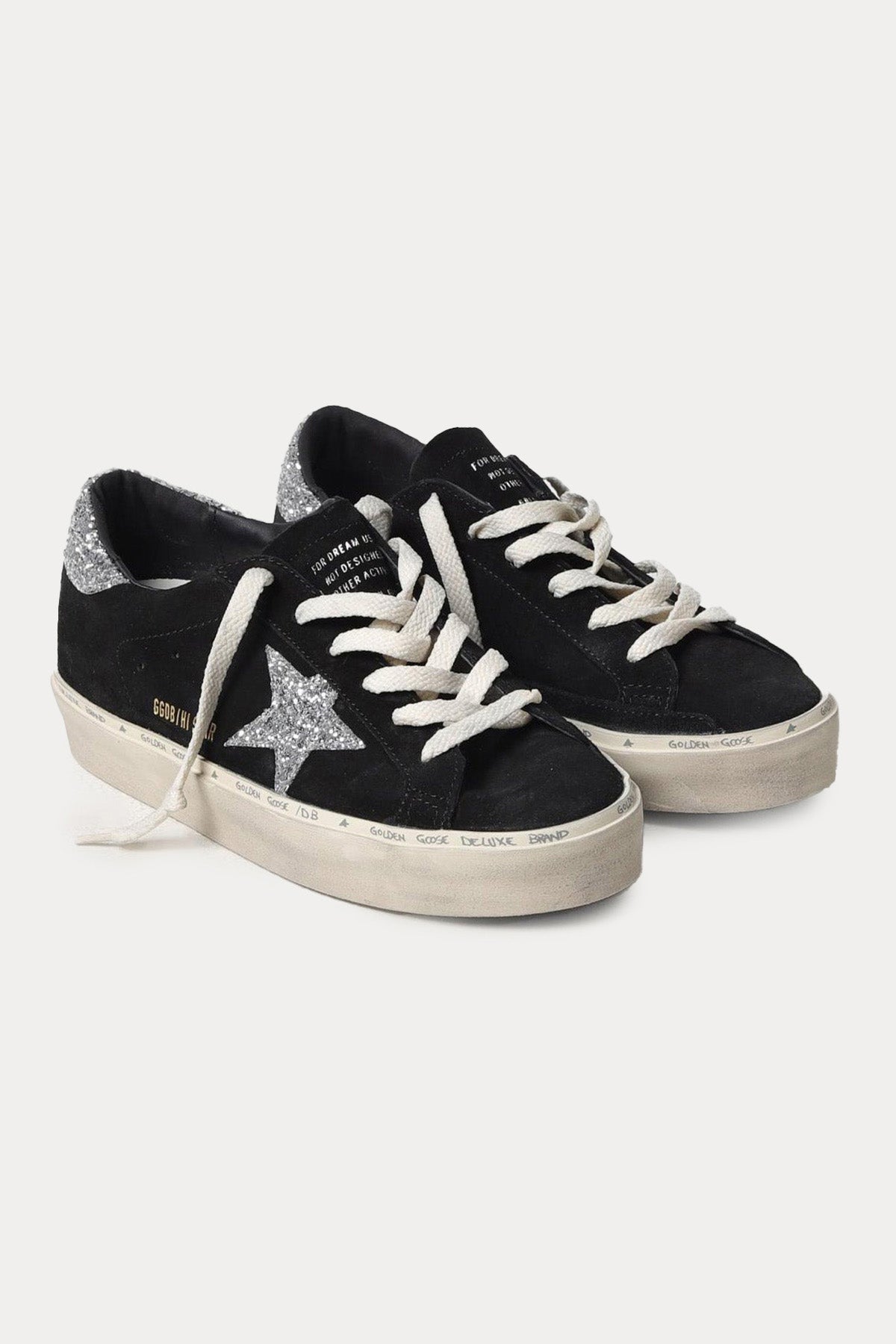 Golden Goose Hi-Star Payetli Süet Sneaker Ayakkabı-Ayakkabı-Libas