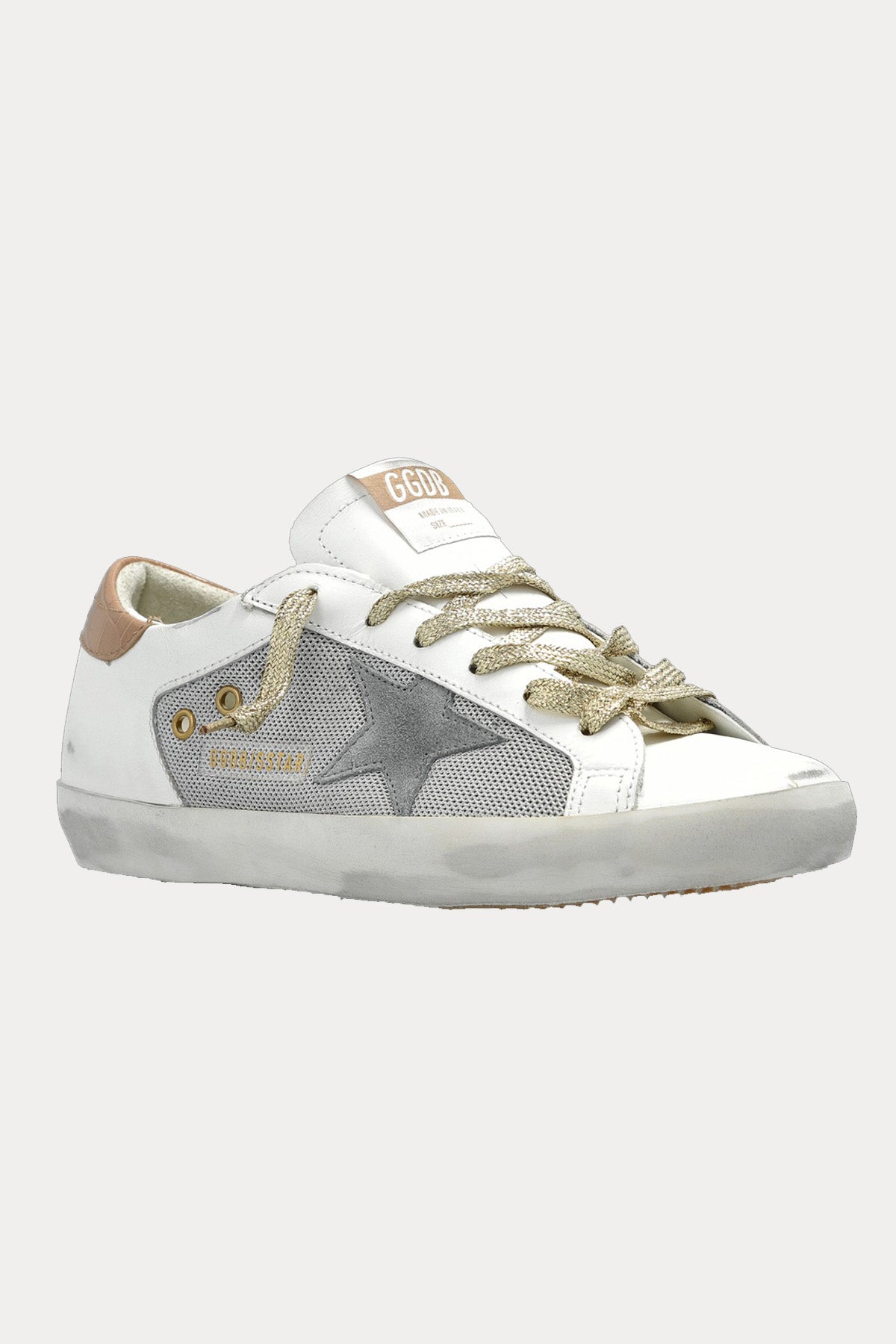 Golden Goose Super-Star Fileli Deri Sneaker Ayakkabı-Ayakkabı-Libas