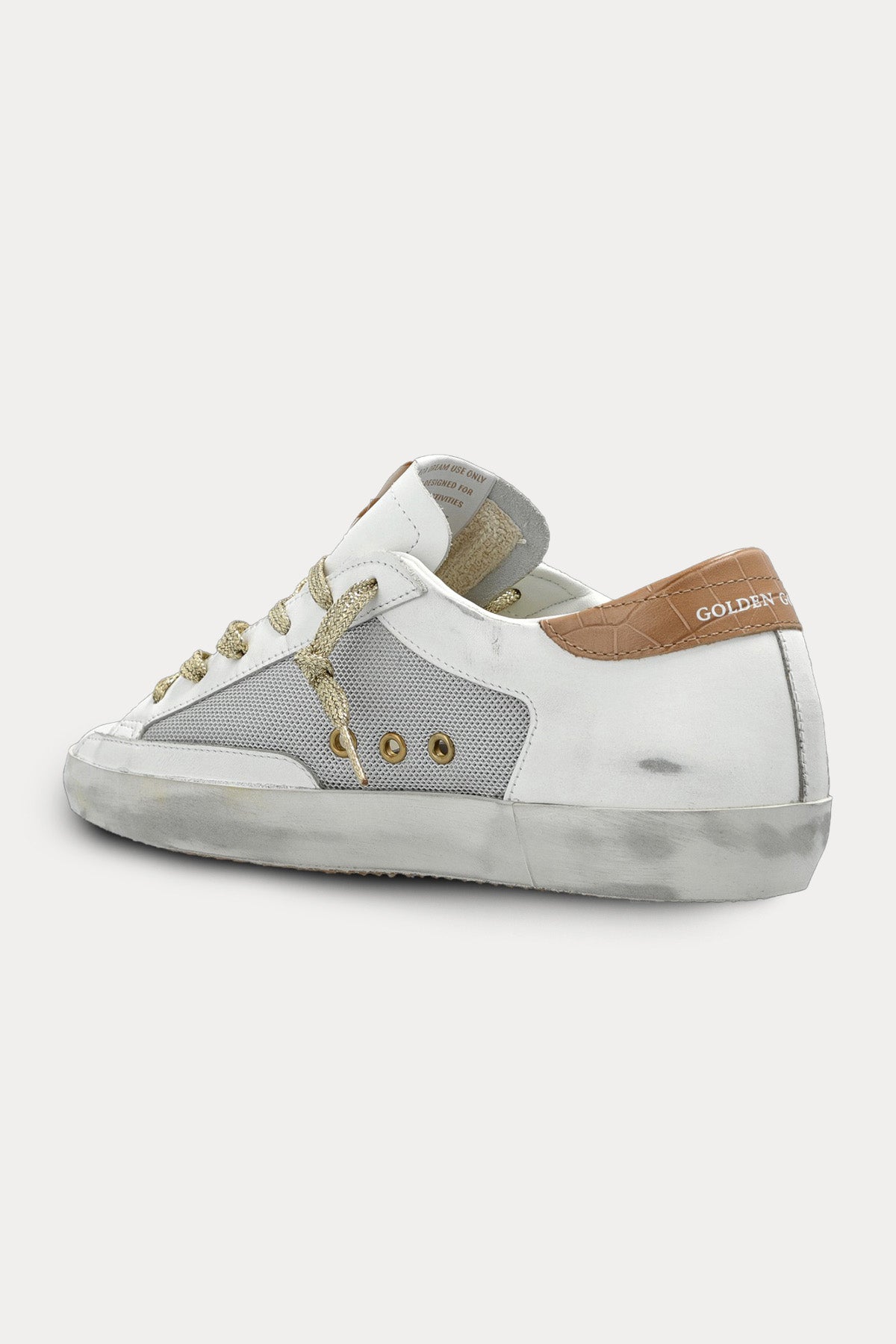 Golden Goose Super-Star Fileli Deri Sneaker Ayakkabı-Ayakkabı-Libas