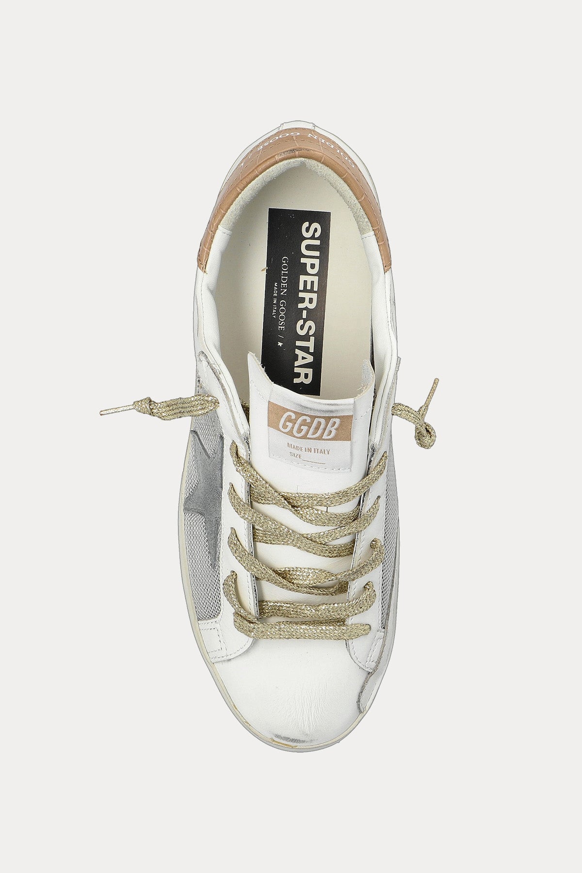Golden Goose Super-Star Fileli Deri Sneaker Ayakkabı-Ayakkabı-Libas