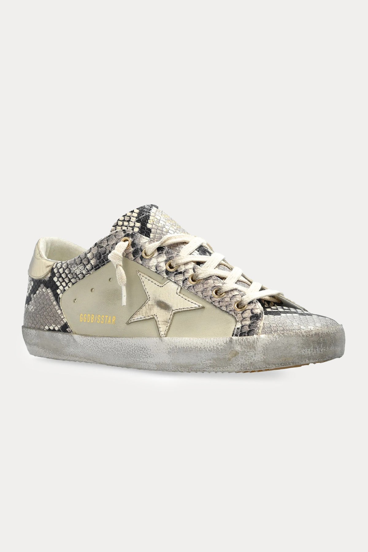 Golden Goose Super-Star Krokodil Desenli Deri Sneaker Ayakkabı