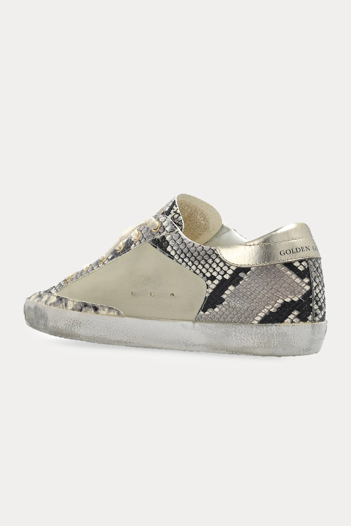 Golden Goose Super-Star Krokodil Desenli Deri Sneaker Ayakkabı