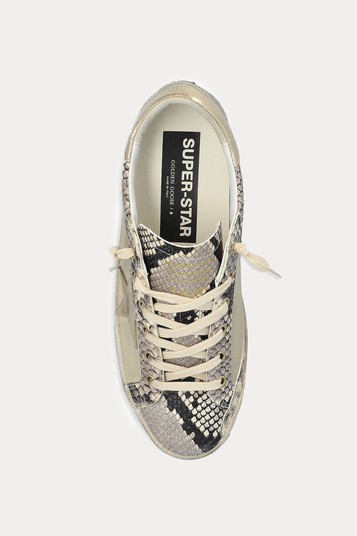 Golden Goose Super-Star Krokodil Desenli Deri Sneaker Ayakkabı