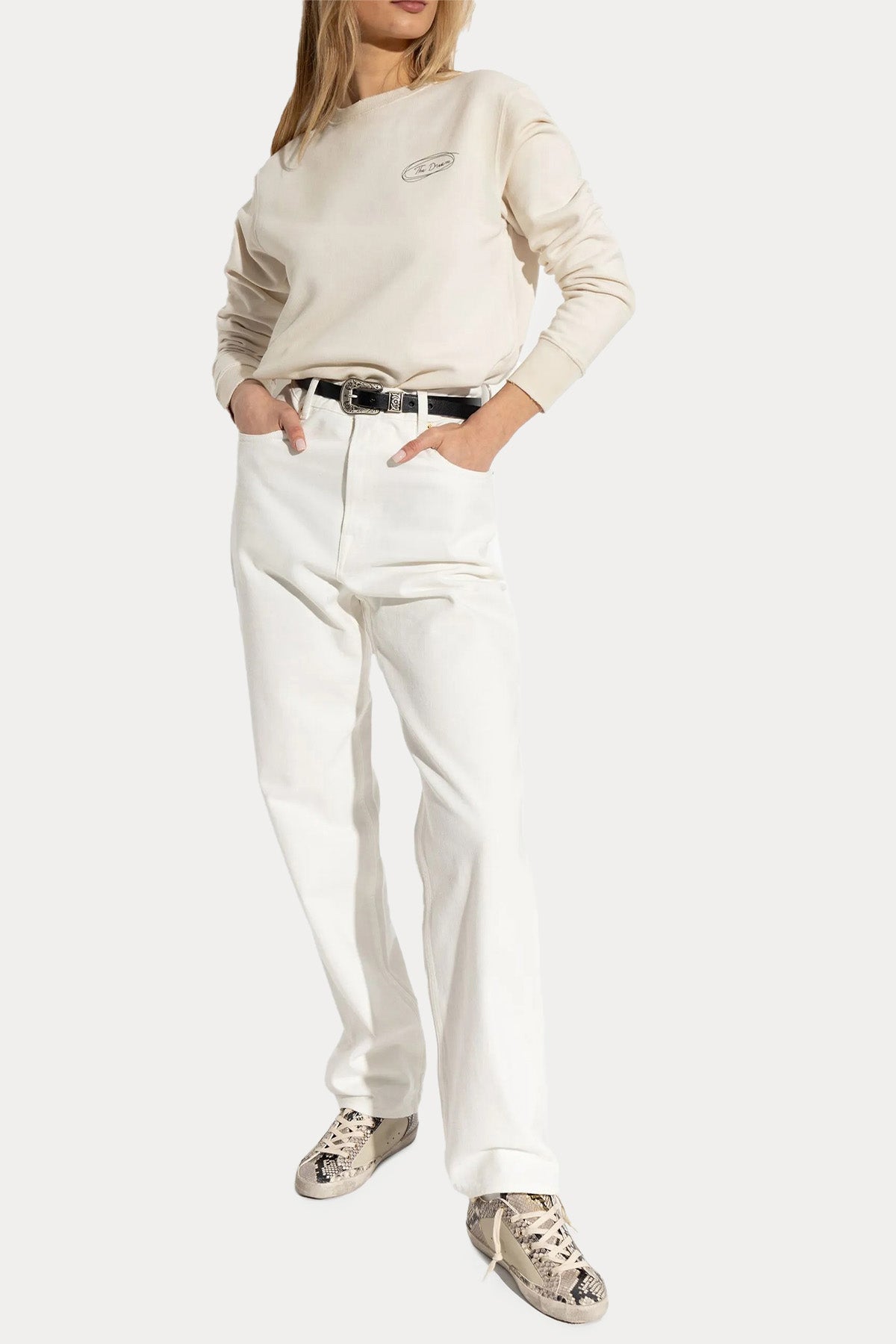 Golden Goose Super-Star Krokodil Desenli Deri Sneaker Ayakkabı