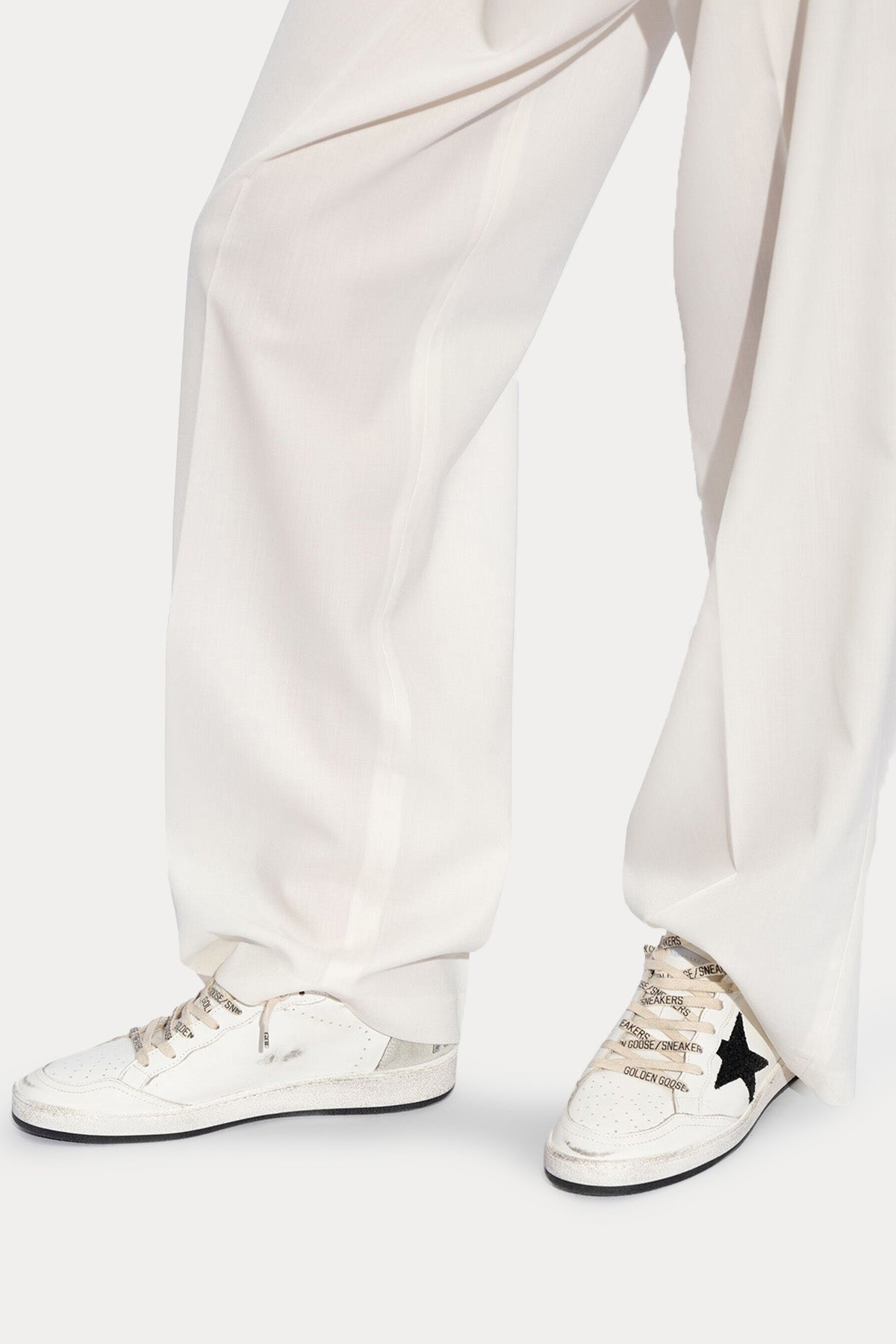 Golden Goose Ball-Star Payetli Deri Sneaker Ayakkabı