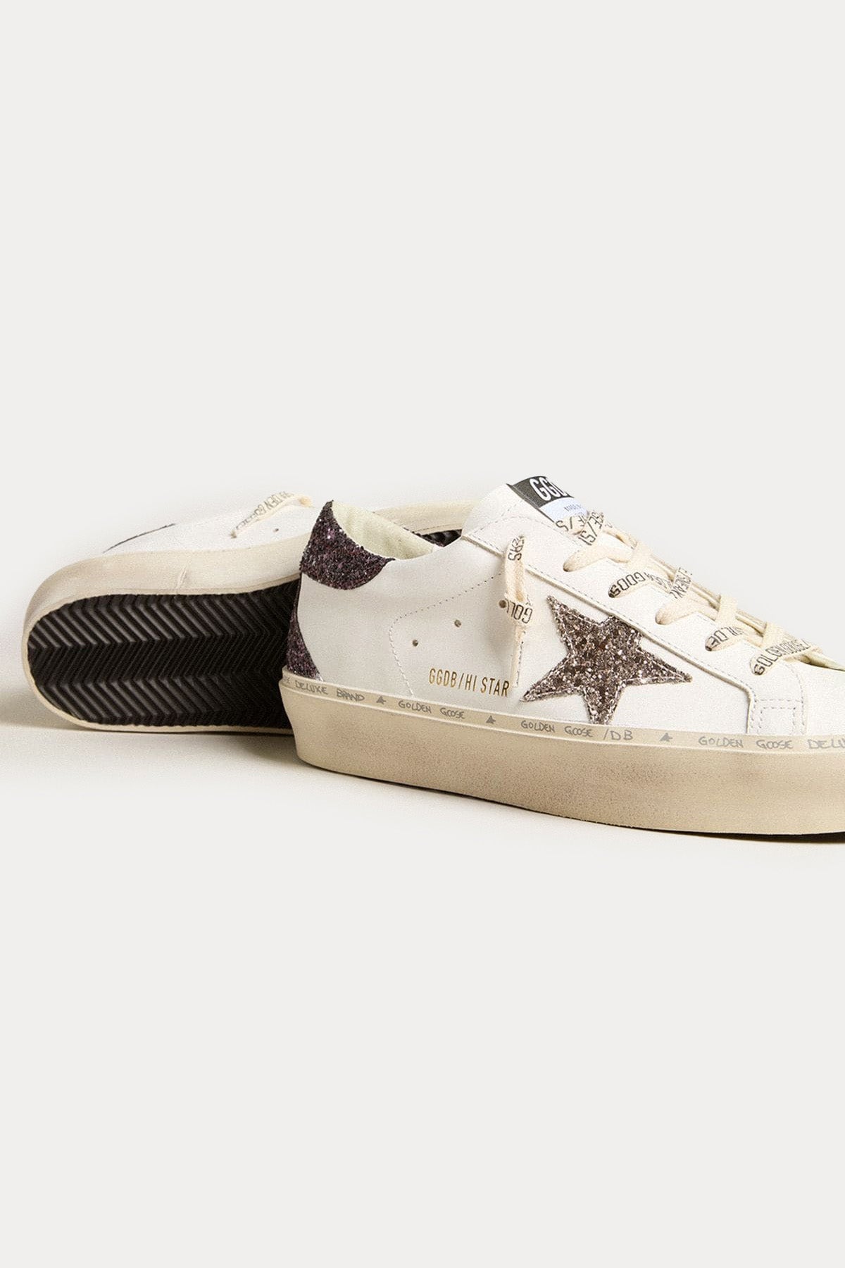 Golden Goose Hi-Star Payetli Deri Sneaker Ayakkabı