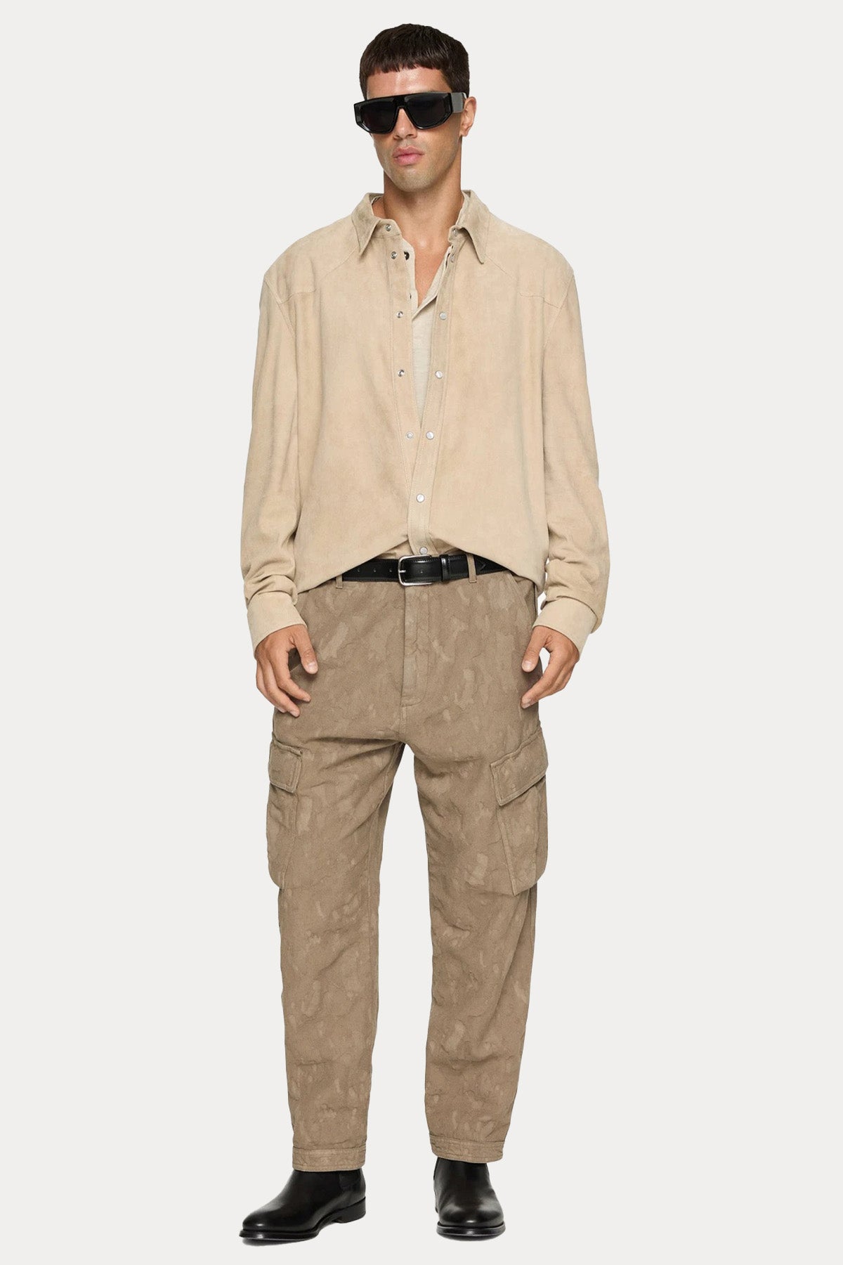 Dondup Regular Fit Süet Deri Gömlek Ceket