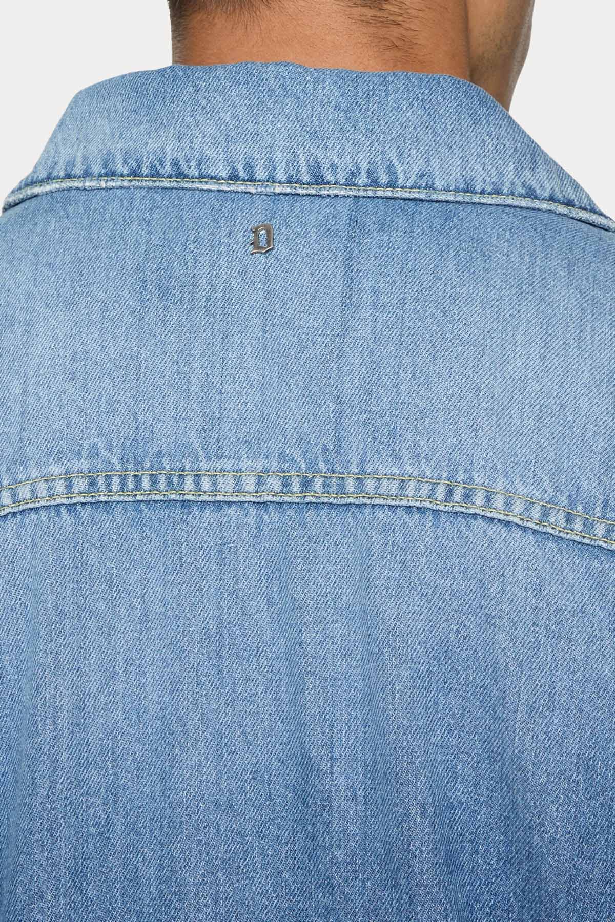 Dondup Slim Fit Yıkamalı Denim Ceket