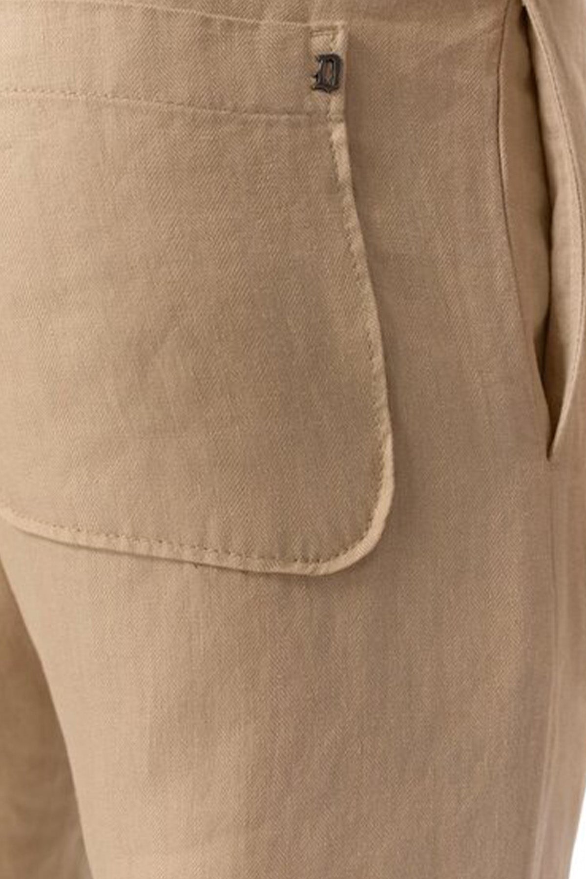 Dondup Regular Fit Beli Lastikli Keten Jogger Pantolon