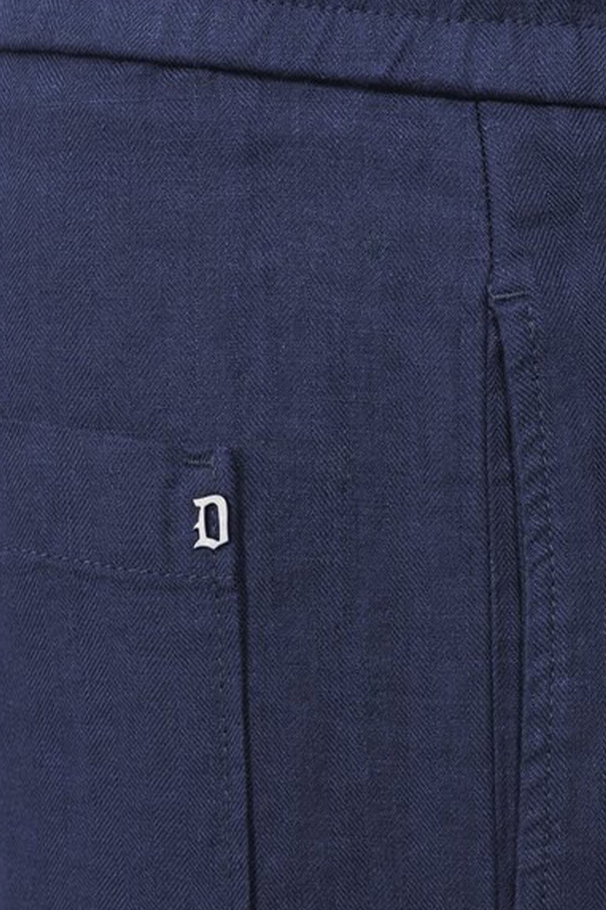 Dondup Regular Fit Beli Lastikli Keten Jogger Pantolon