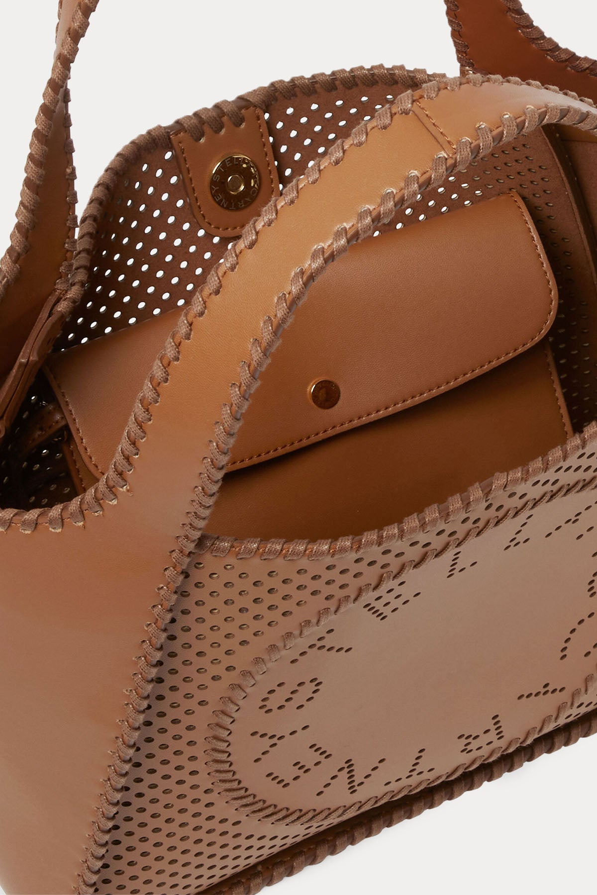 Stella Mccartney Crossbody Lazer Kesim Delikli Omuz Çantası