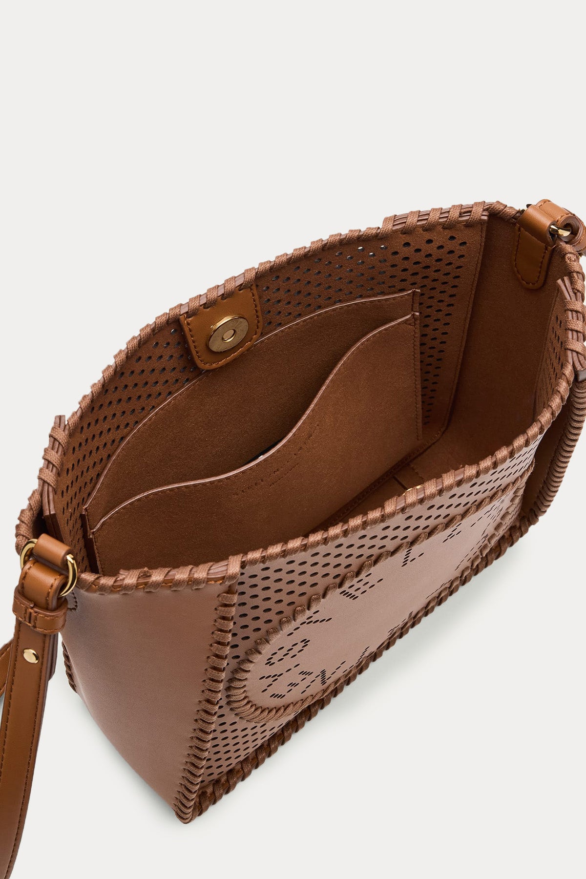 Stella Mccartney Crossbody Lazer Kesim Delikli Omuz Çantası