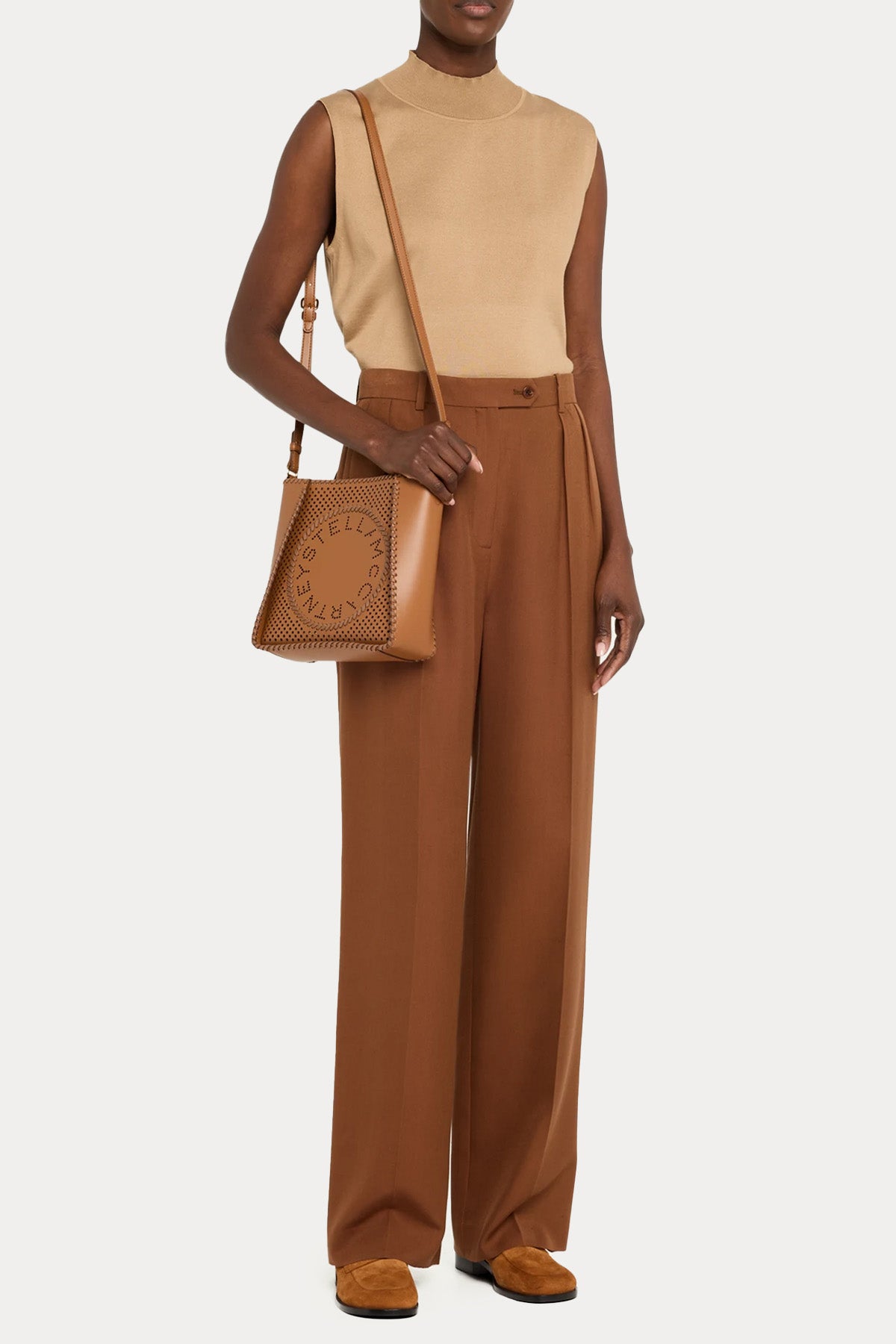 Stella Mccartney Crossbody Lazer Kesim Delikli Omuz Çantası