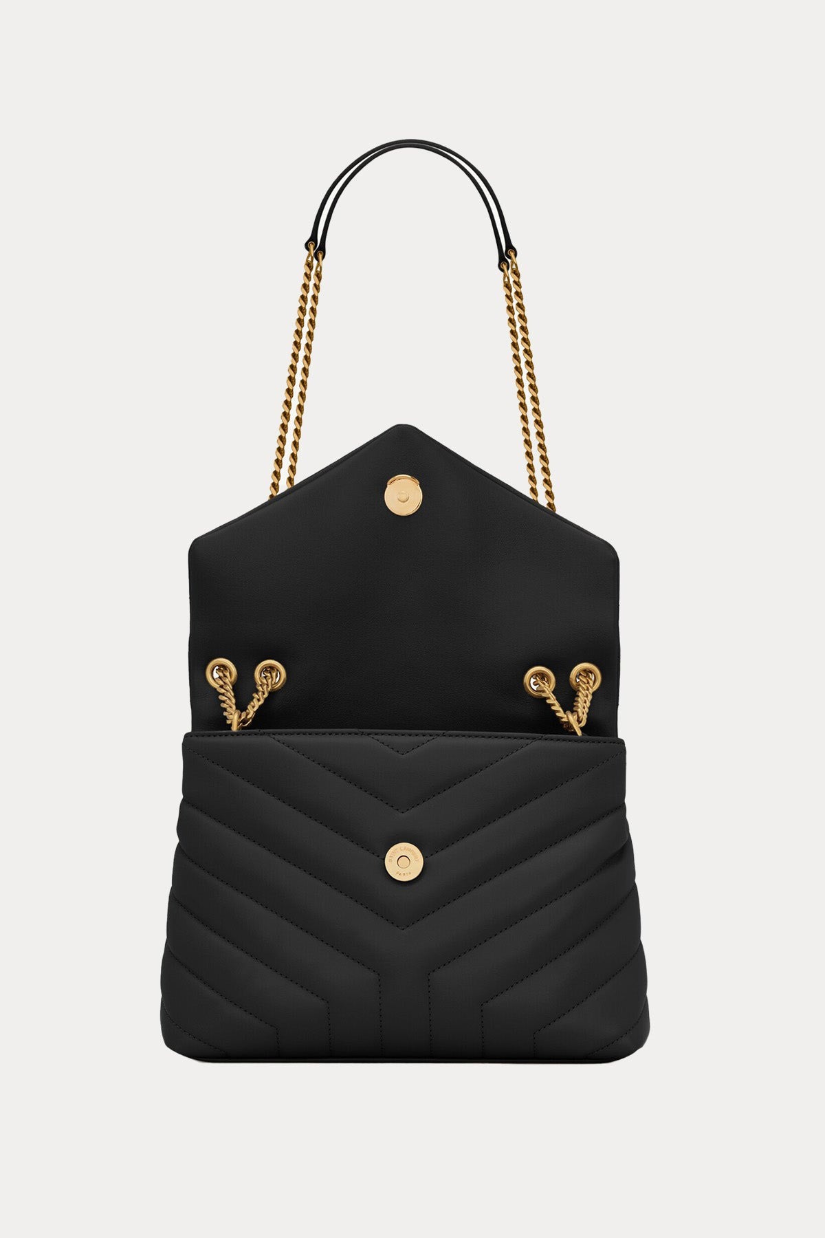 Saint Laurent Logolu Medium Deri Omuz Çantası