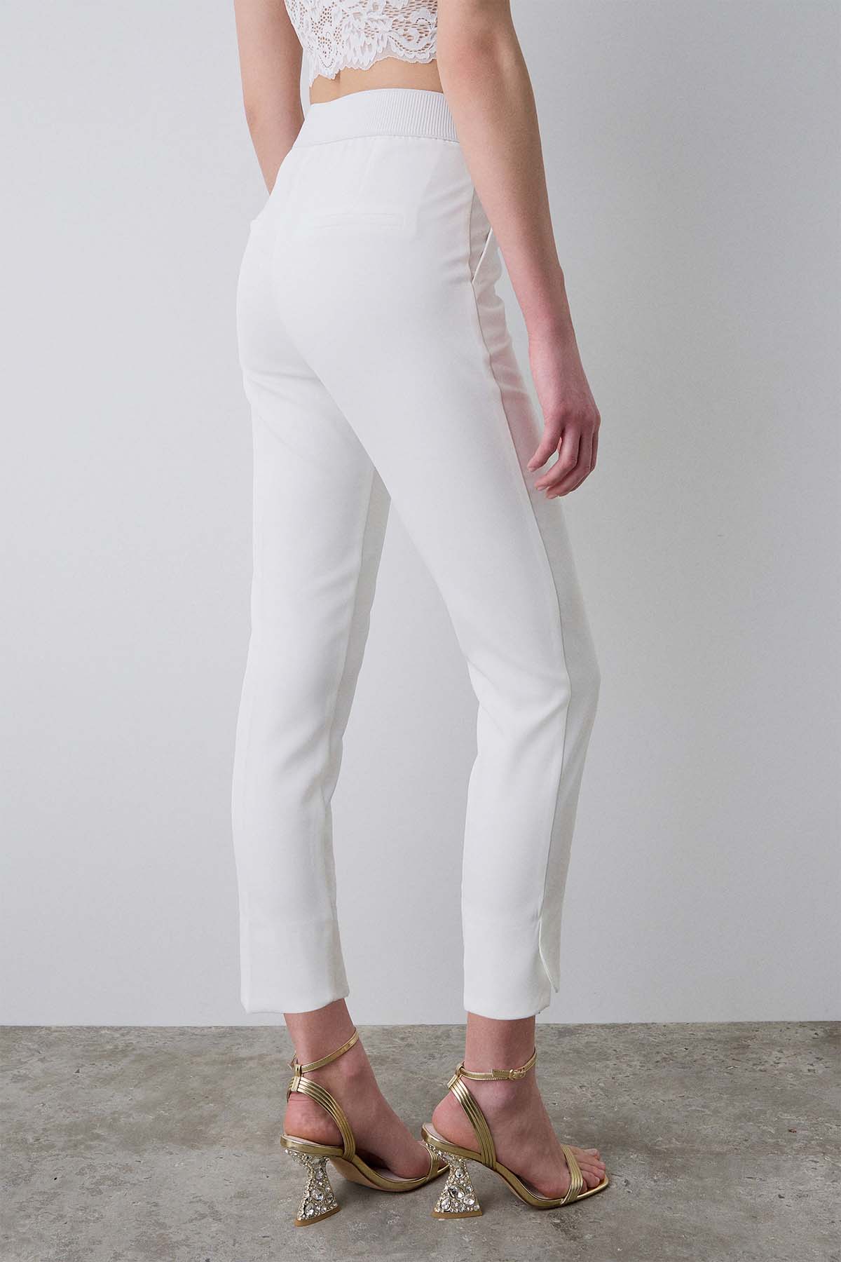 Bsb Slim Fit Beli Lastikli Yandan Cepli Pantolon