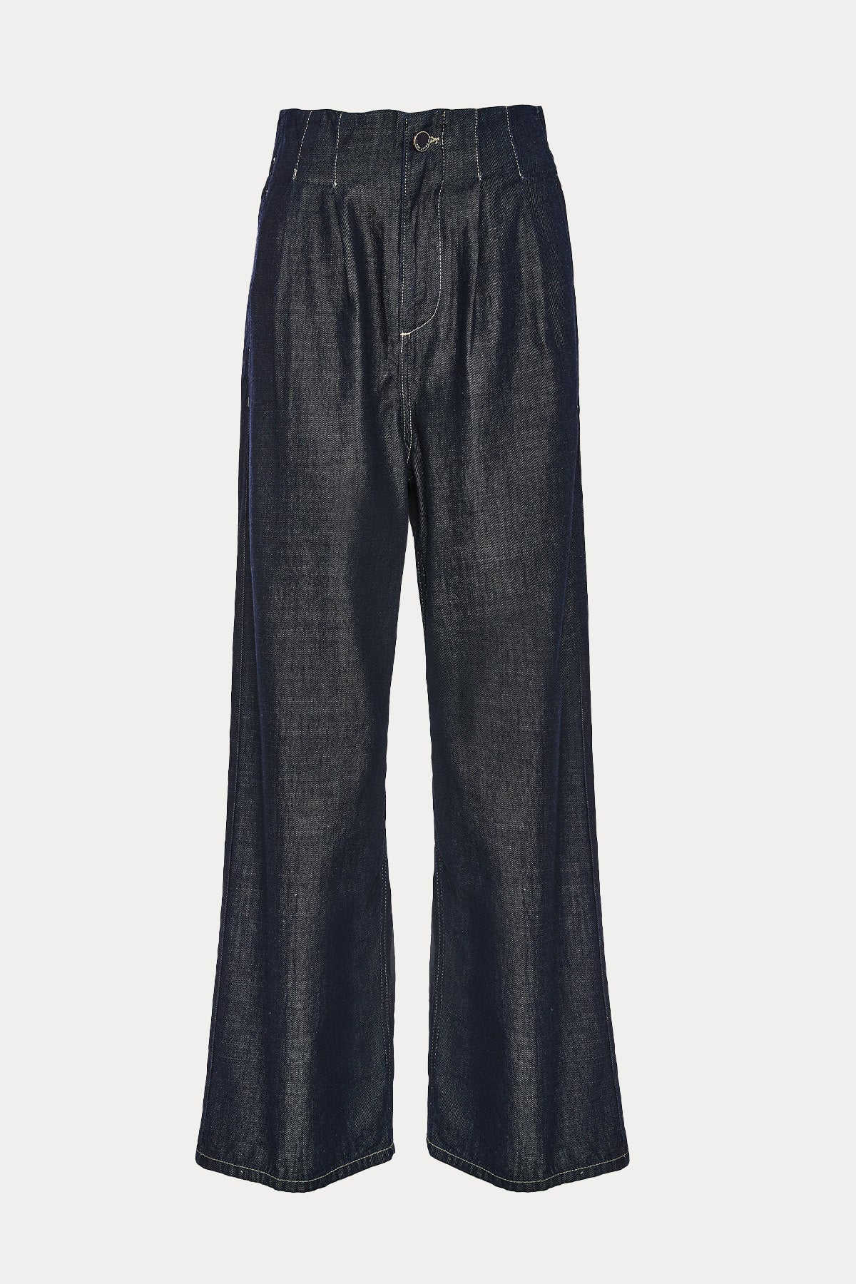 Bsb Relaxed Fit Çift Pileli Yandan Cepli Denim Pantolon-Pantolon-Libas