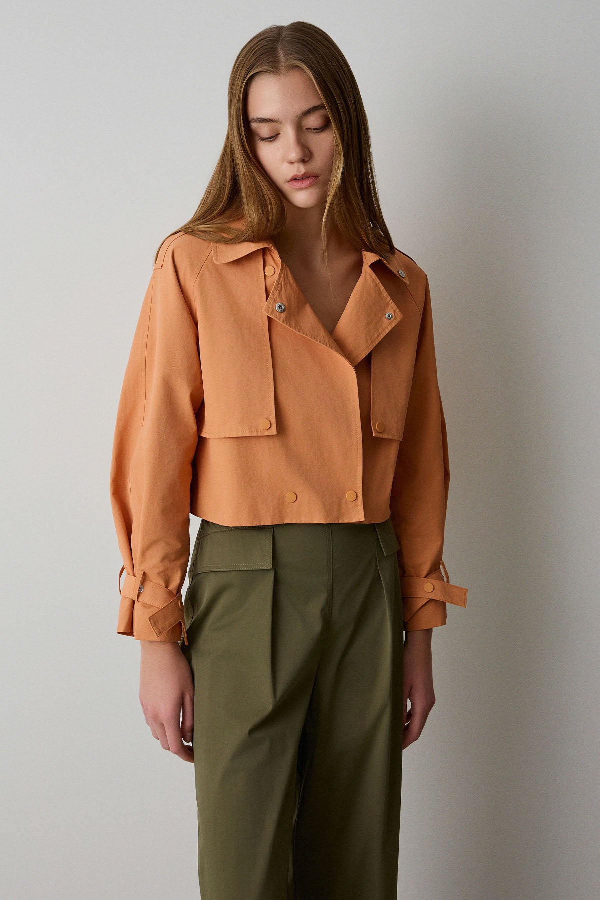 Bsb Regular Fit Kruvaze Crop Ceket