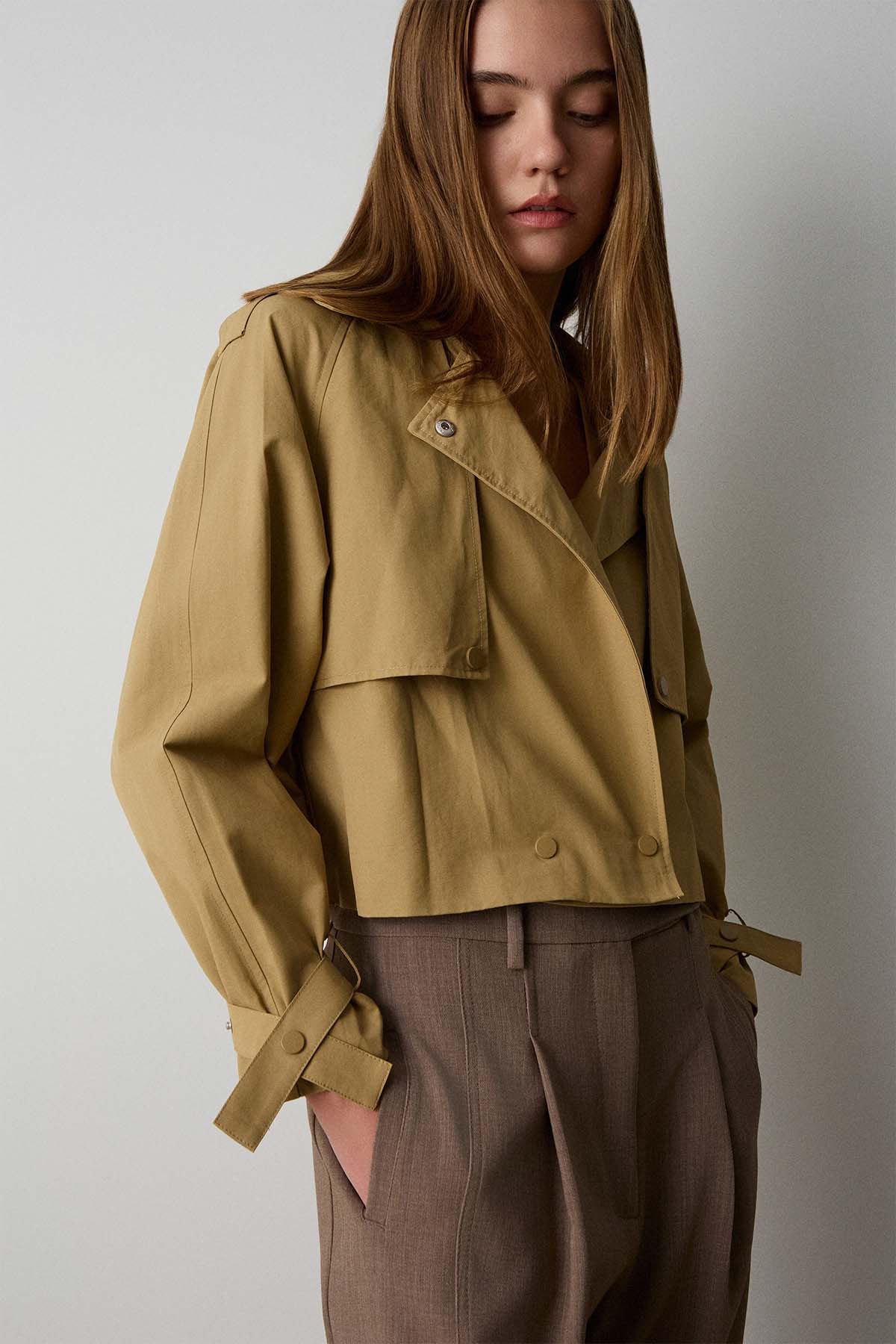 Bsb Regular Fit Kruvaze Crop Ceket