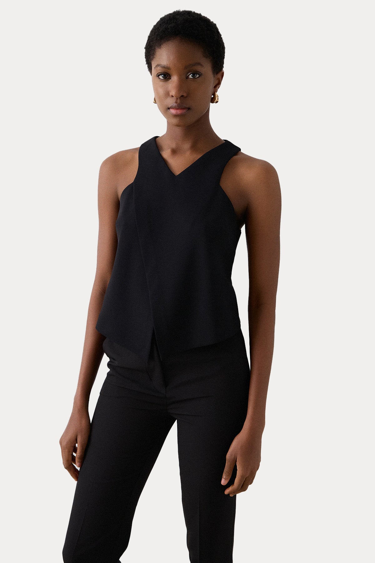 Bsb Regular Fit Çapraz Tasarım Crop Bluz