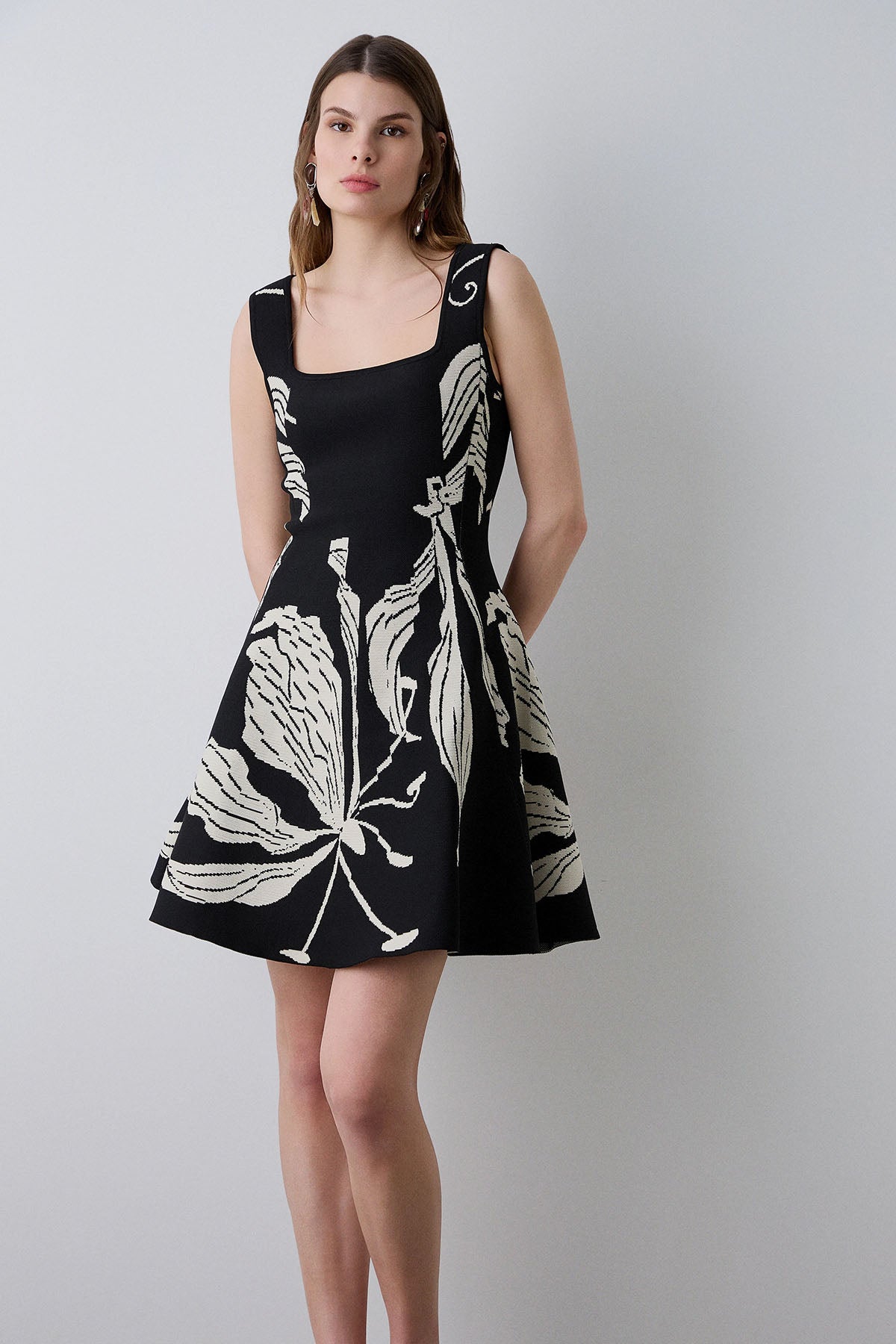 Bsb Desenli Mini Elbise