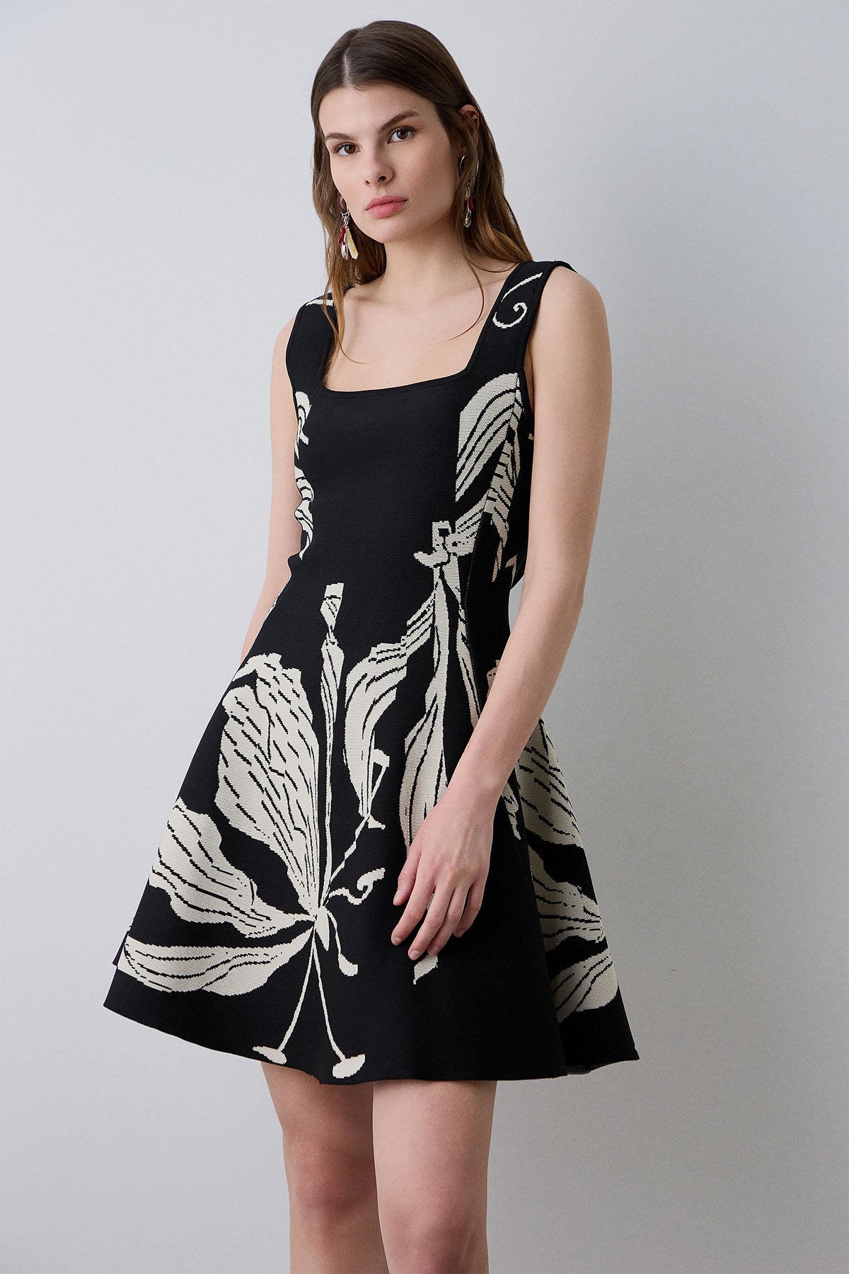 Bsb Desenli Mini Elbise