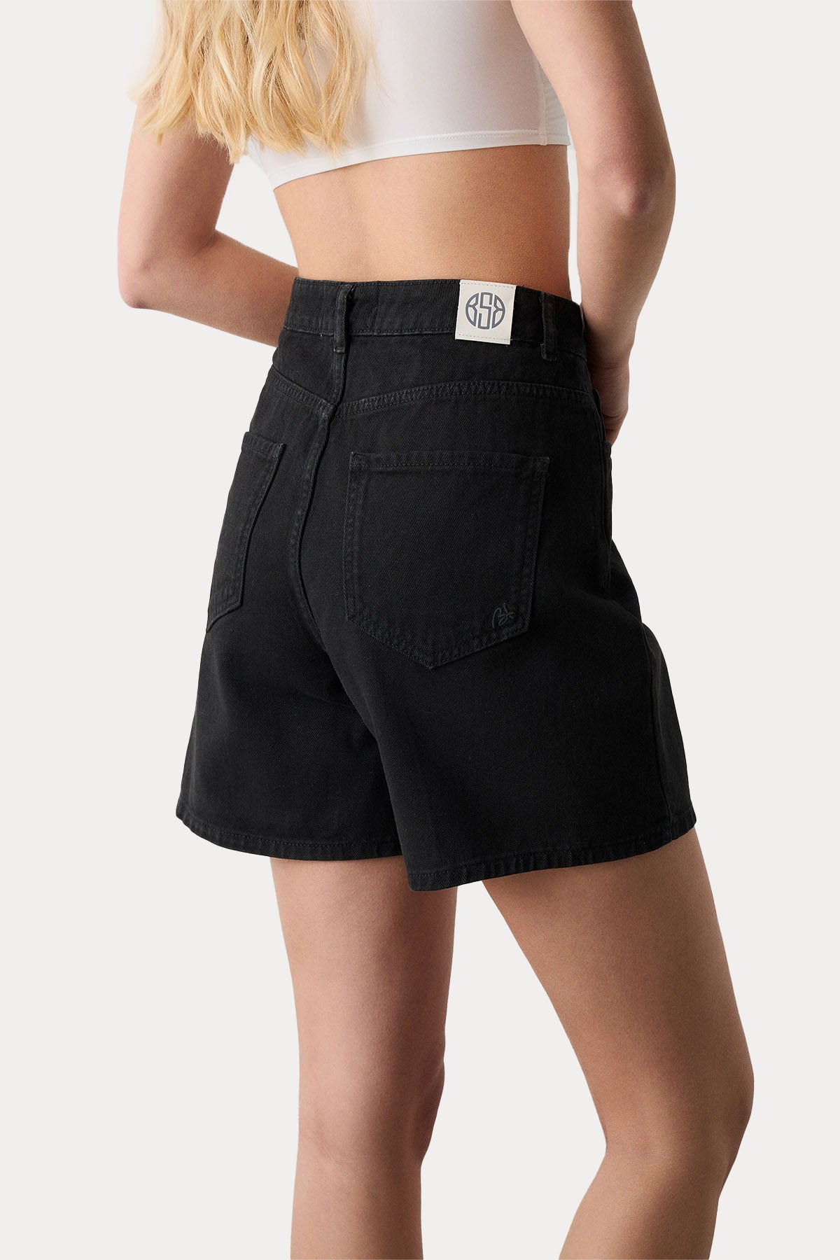 Bsb Regular Fit Yüksek Bel Denim Şort