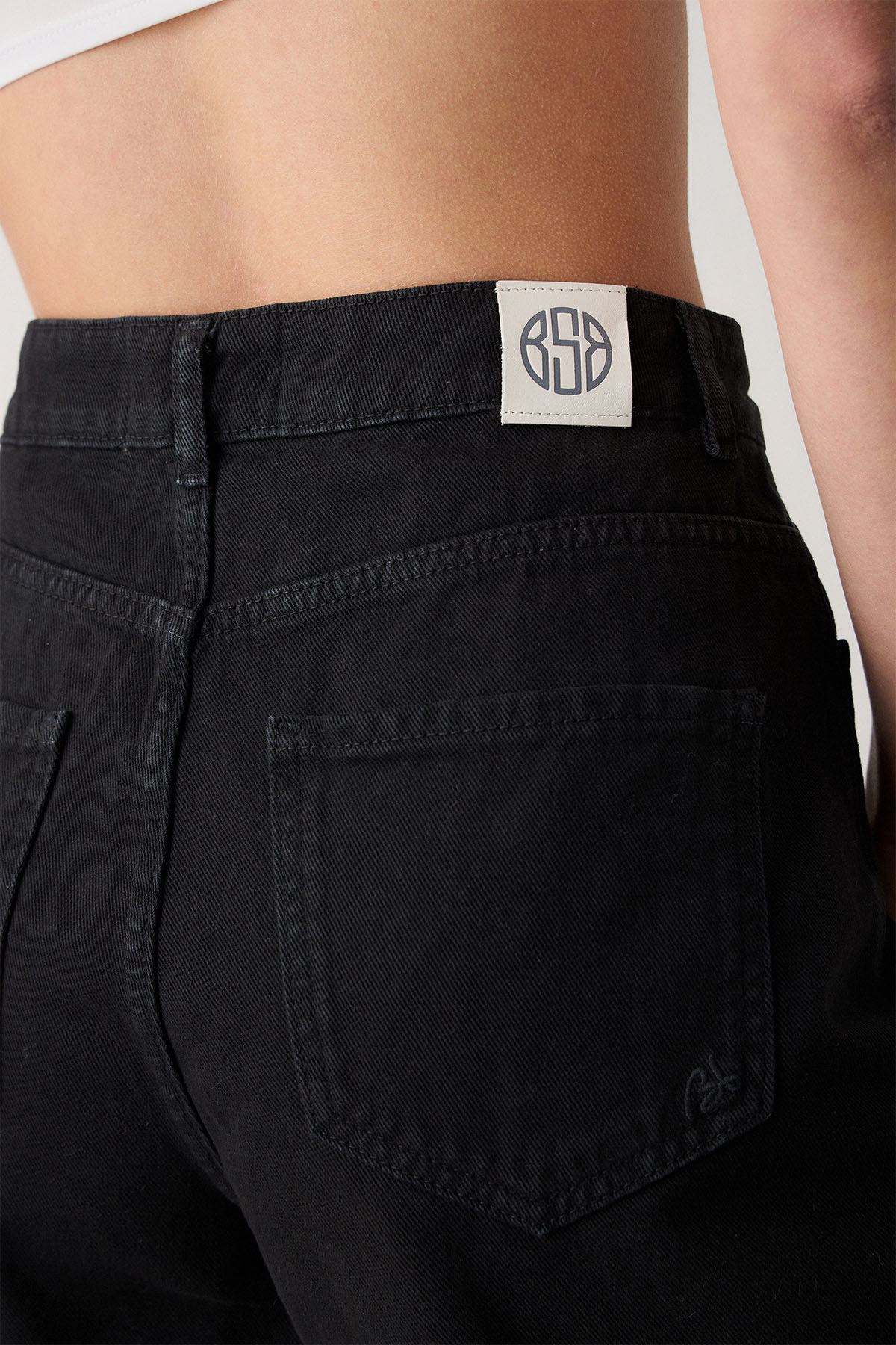 Bsb Regular Fit Yüksek Bel Denim Şort